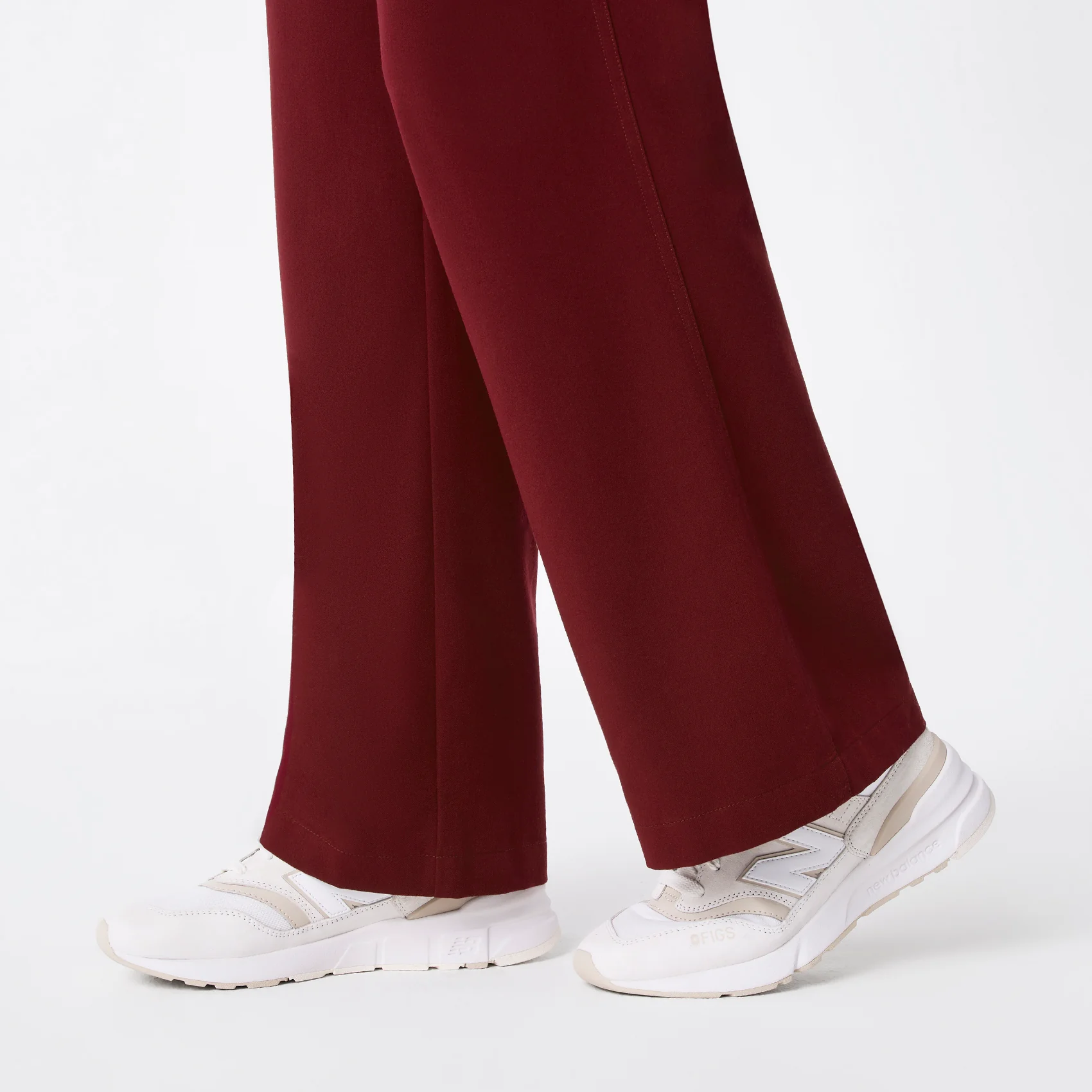 women's Burgundy Rafaela Wide Leg - Petite ScrubJumpsuit™ - Image 8