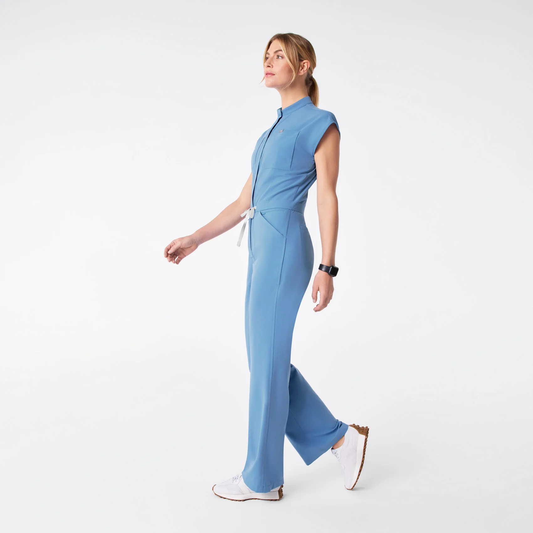 women's Ceil Blue Rafaela Wide Leg - ScrubJumpsuit™ - Image 3