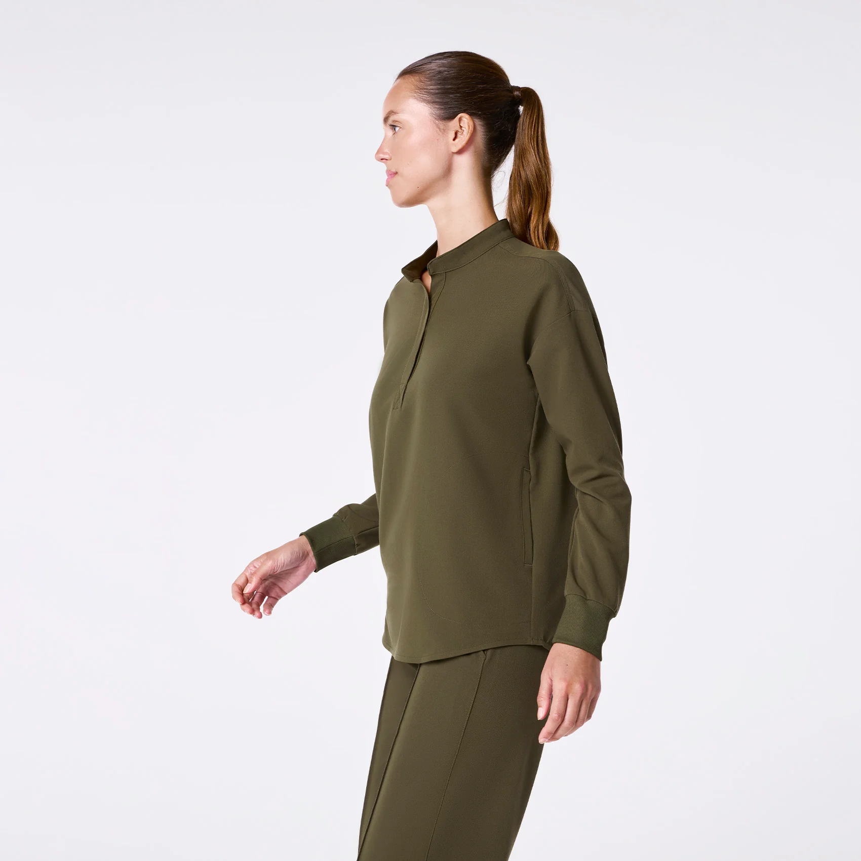 women's Spruce Rafaela Relaxed Longsleeve - Scrub Top - Image 3