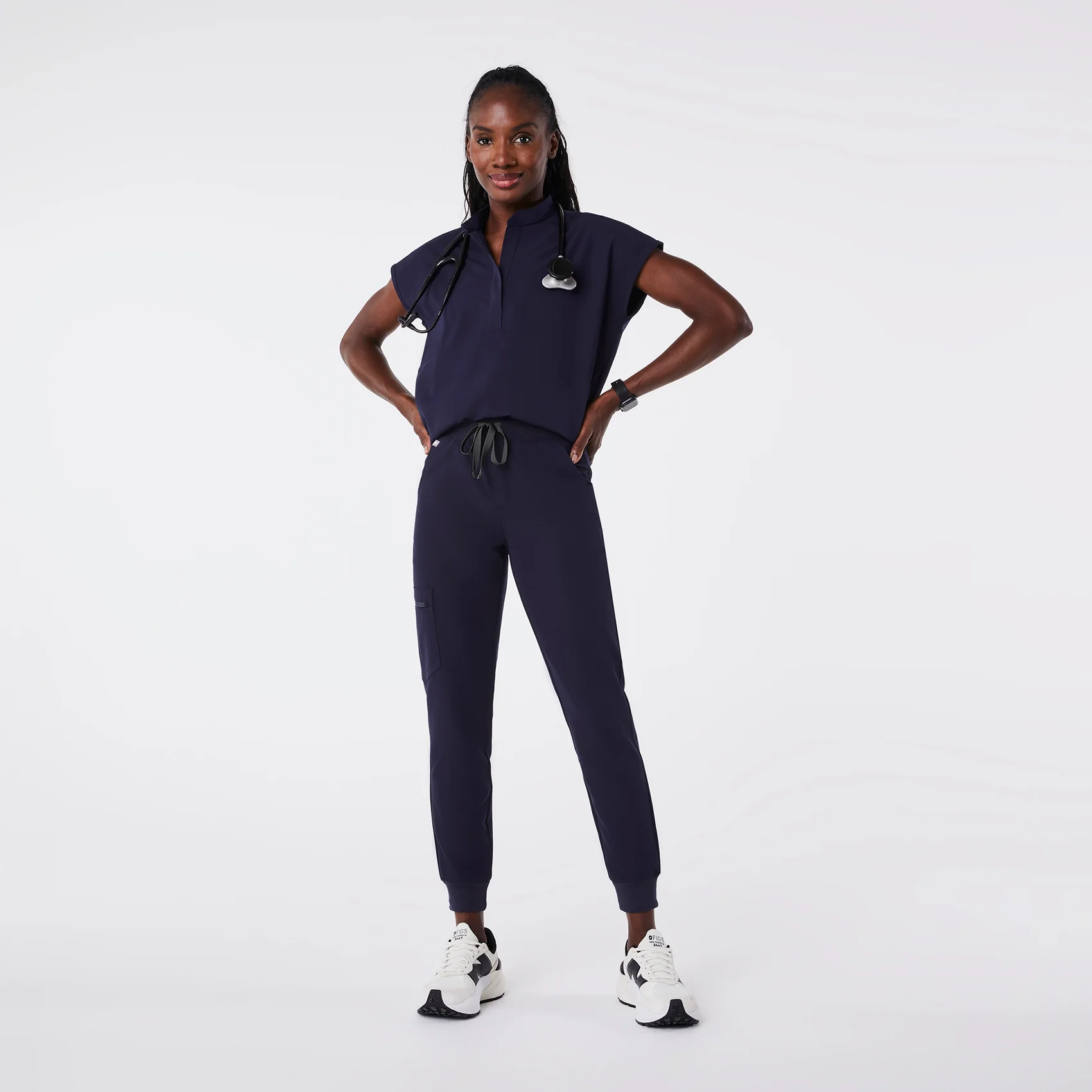 Women's Navy Rafaela™ - Oversized Scrub Top - Image 2