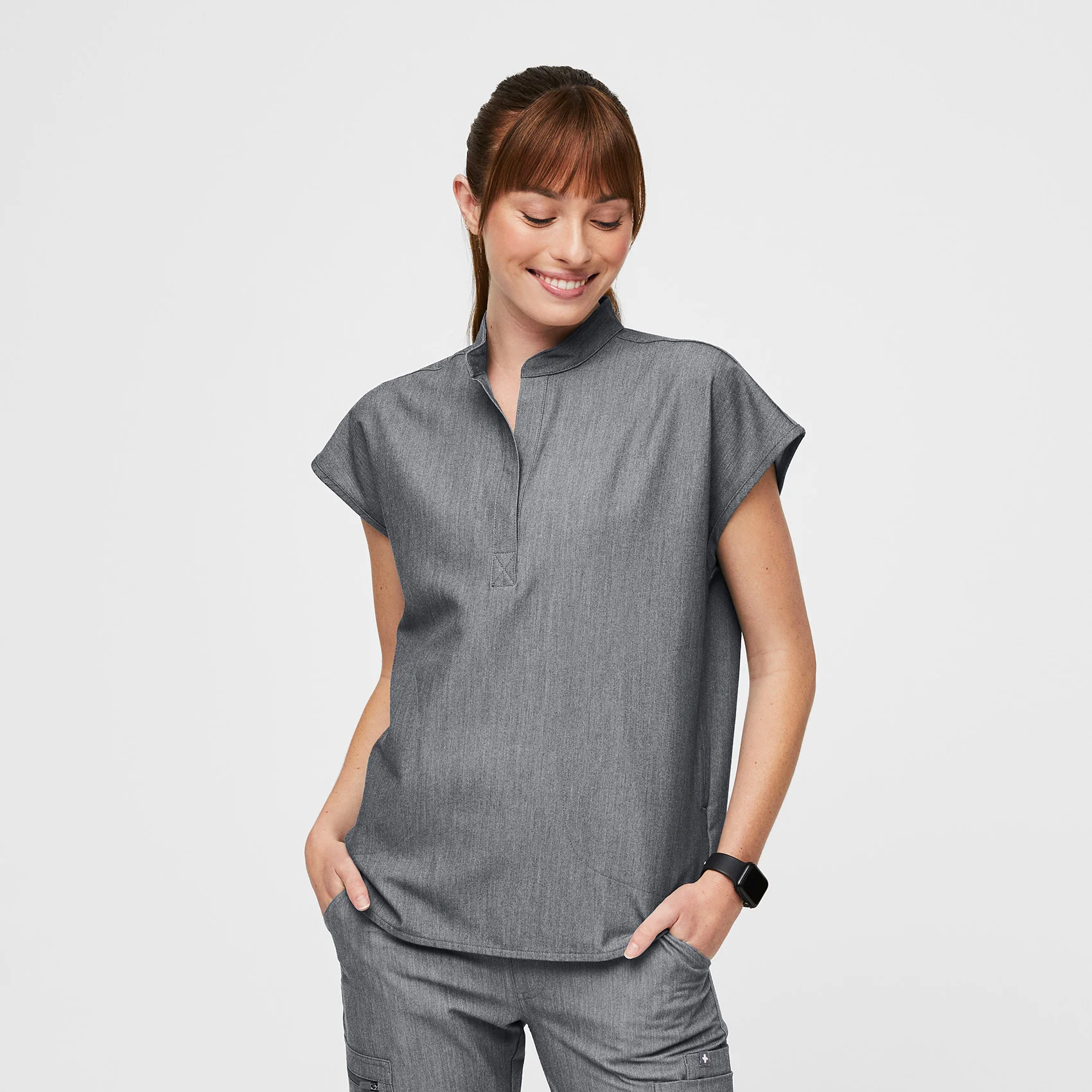 women's Graphite Rafaela™ - Oversized Scrub Top (3XL - 6XL)