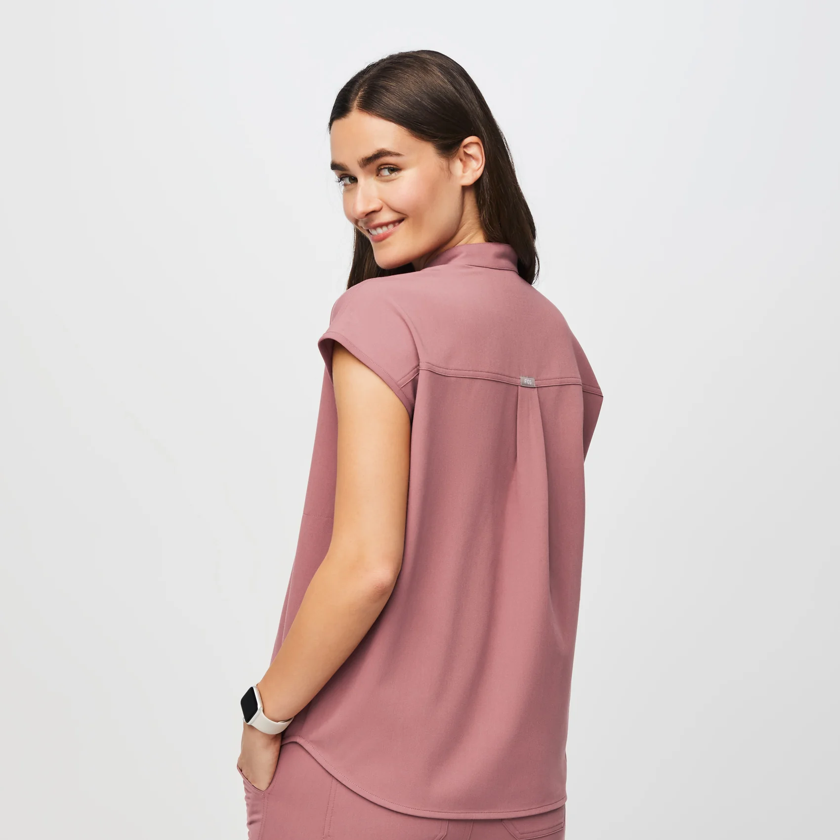 women's Mauve Rafaela™ - Oversized Scrub Top (3XL - 6XL) - Image 4