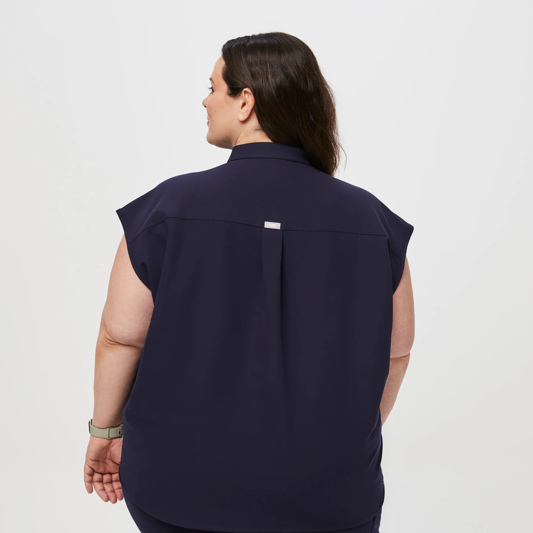 women's Navy Rafaela™ - Oversized Scrub Top (3XL - 6XL) - Image 4