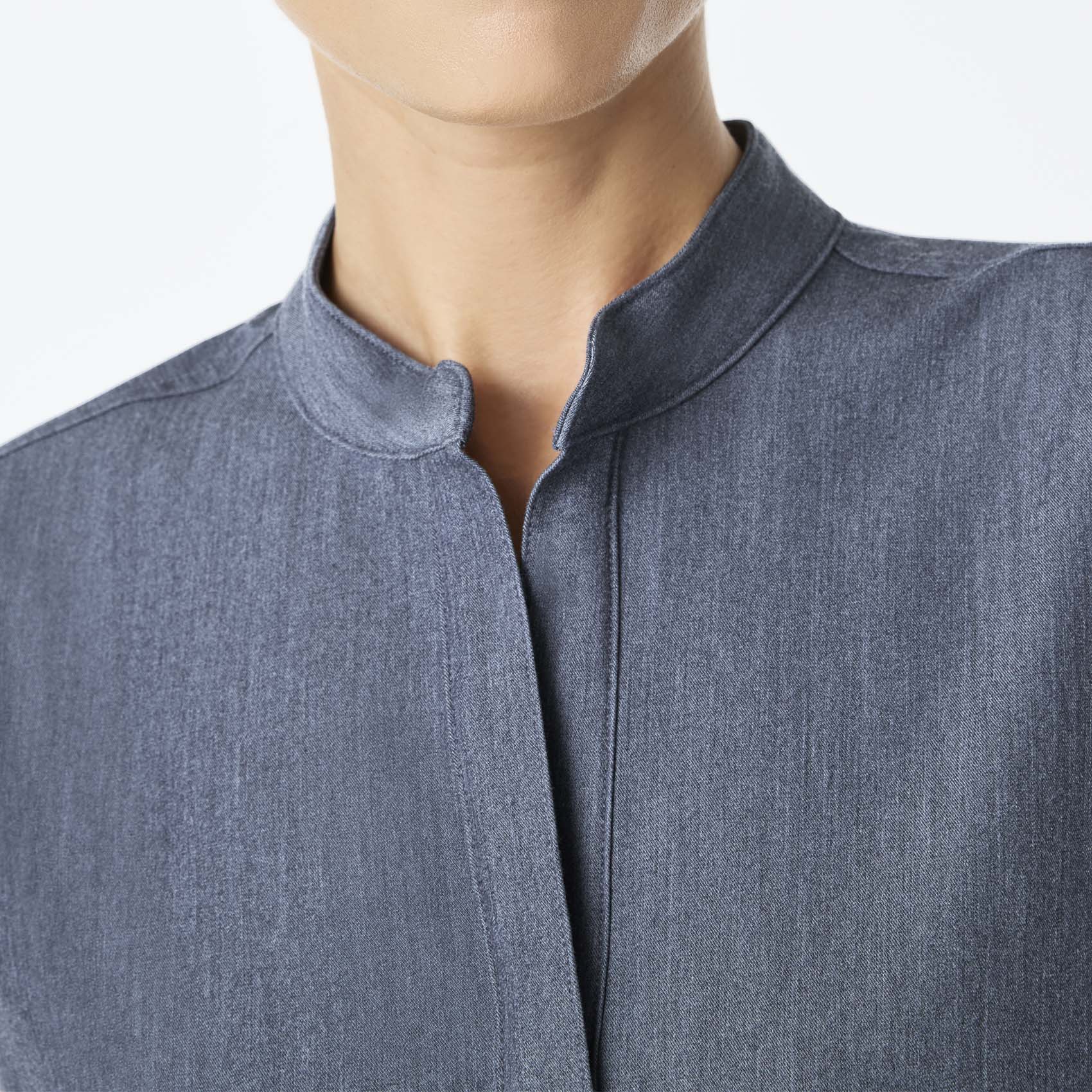 women's Heather Denim Rafaela - Oversized Scrub Top™ - Image 5
