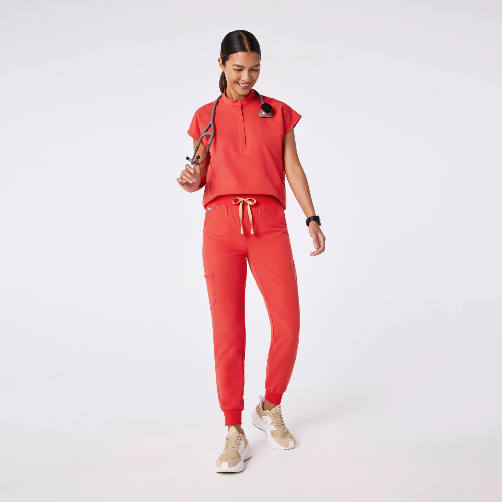 women's Hibiscus Rafaela - Oversized Scrub Top™ - Image 2