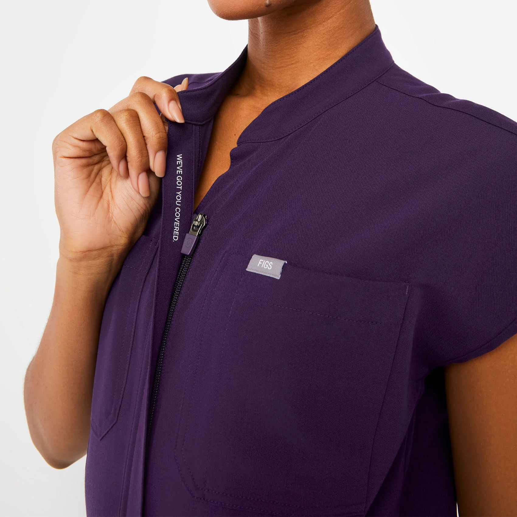 women's Purple Jam Rafaela Cargo Jogger - Petite ScrubJumpsuit™ - Image 4
