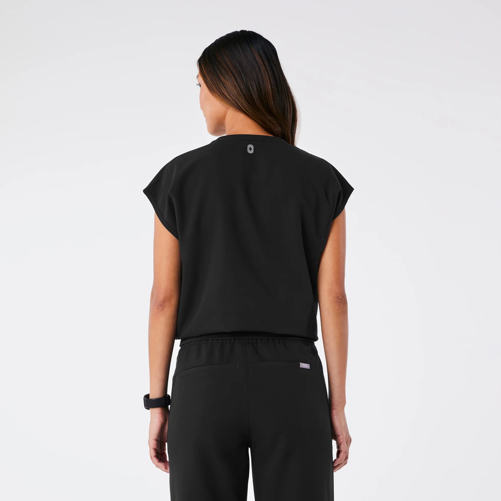 women's Black Raleigh V-Neck - Scrub Top - Image 4