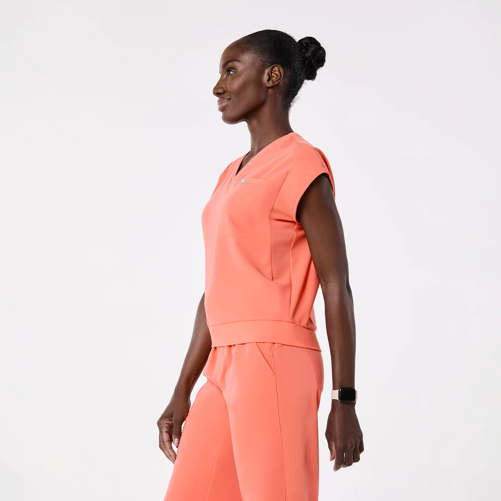 women's Sunset Drift Raleigh V-Neck - Scrub Top - Image 3