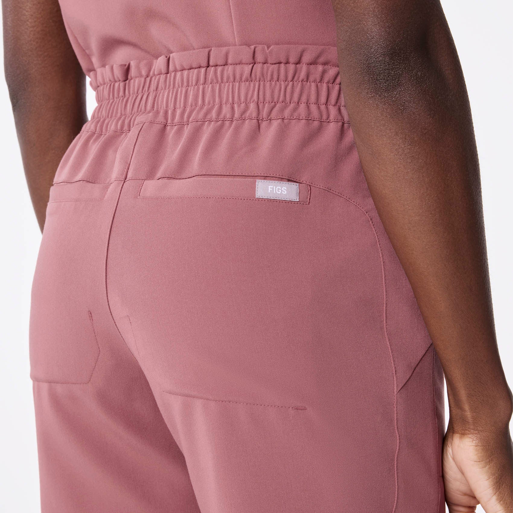 women's Mauve Regina High Waisted Slim Jogger - Scrub Pant - Image 5