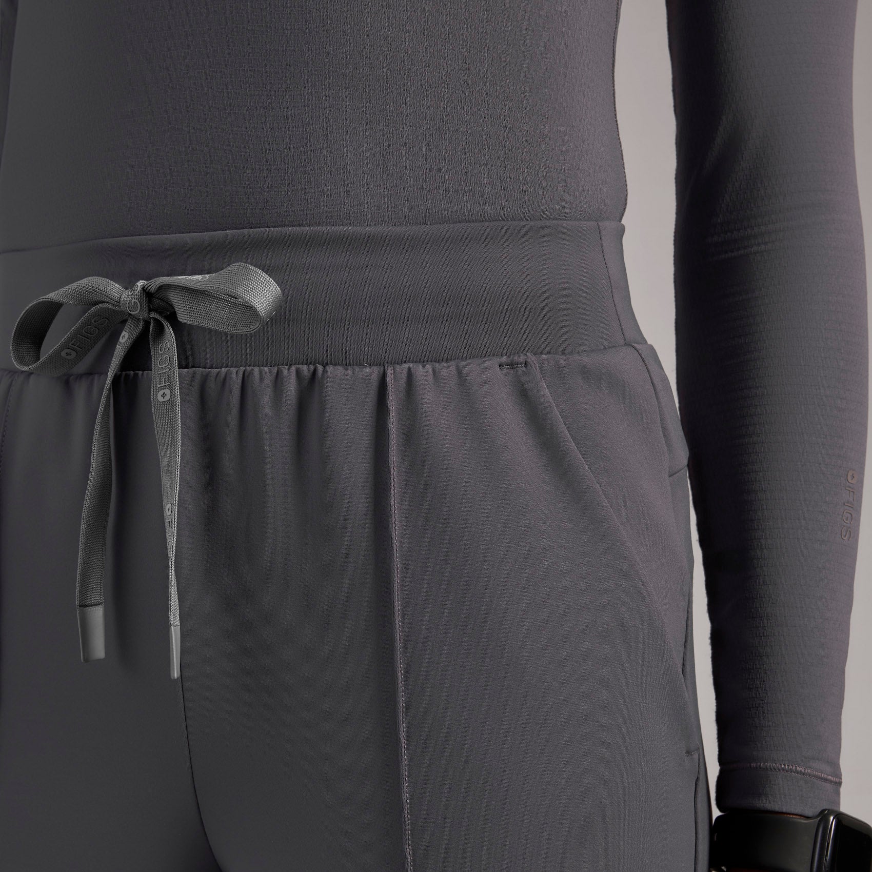 women's Charcoal High Waisted Salina FORMx Wide Leg - Petite Scrub Pant™ - Image 7