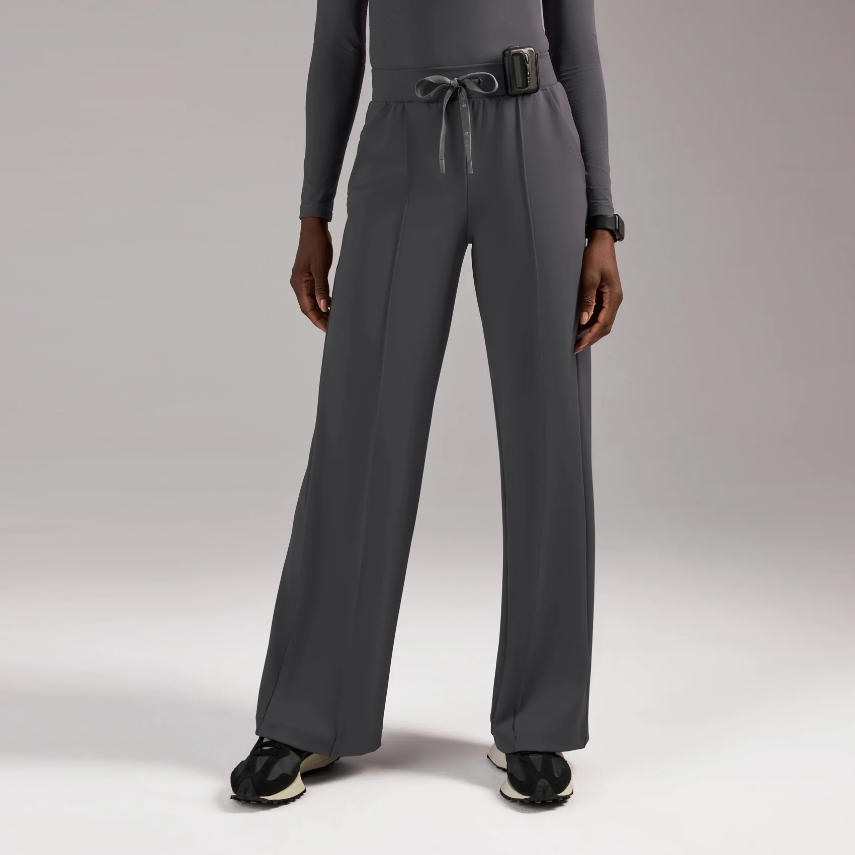 women's Charcoal High Waisted Salina FORMx Wide Leg - Scrub Pant™