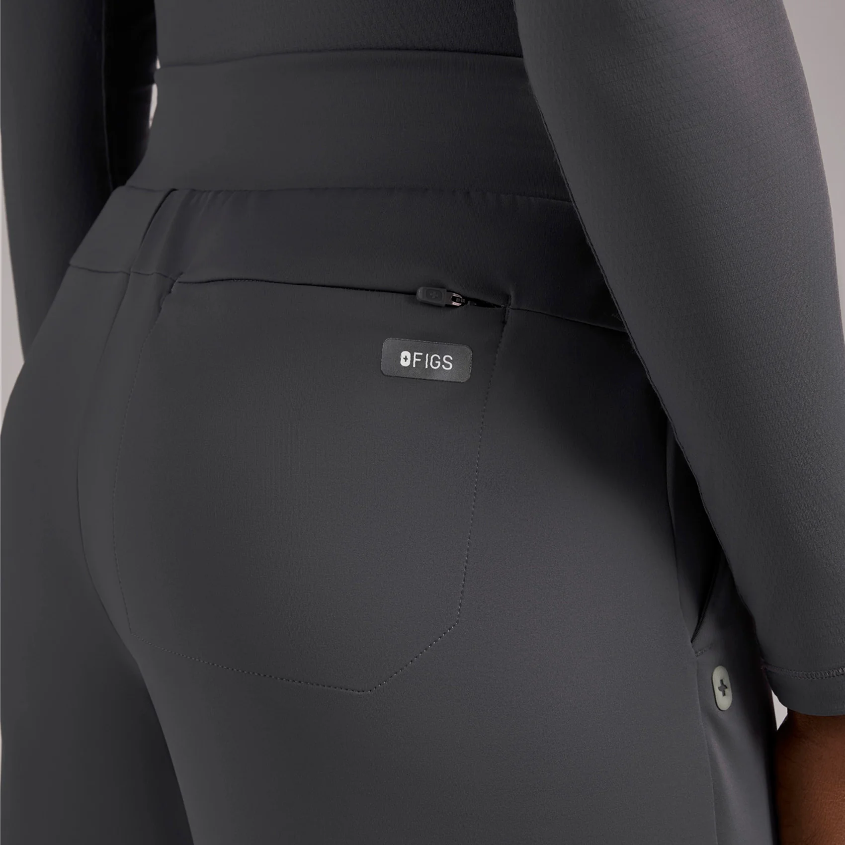 women's Charcoal High Waisted Salina FORMx Wide Leg - Scrub Pant™ - Image 5