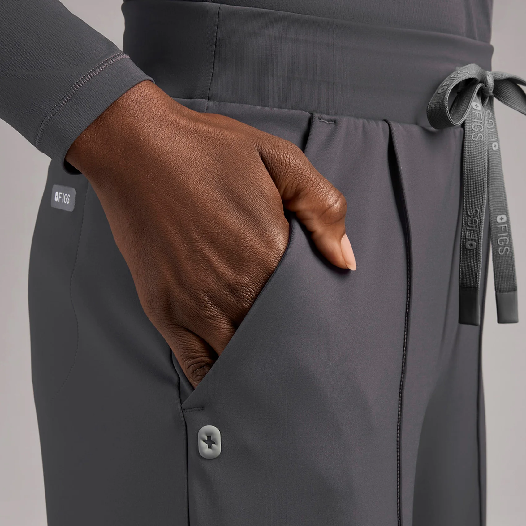 women's Charcoal High Waisted Salina FORMx Wide Leg - Scrub Pant™ - Image 7