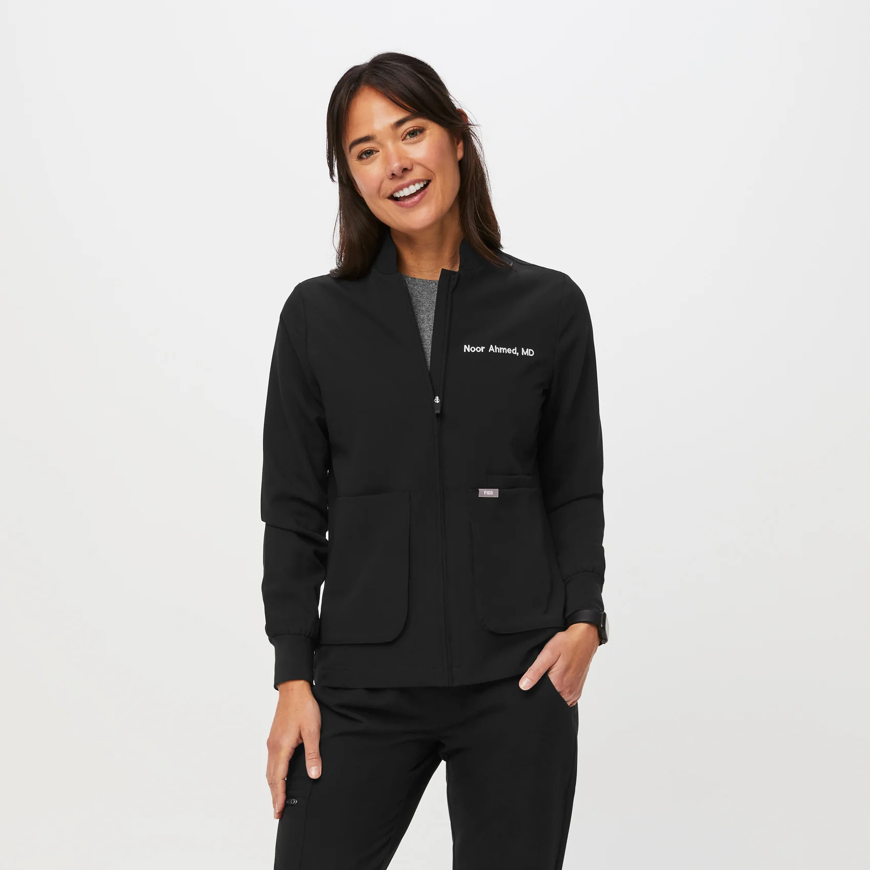 Women's Black Sebina - Scrub Jacket