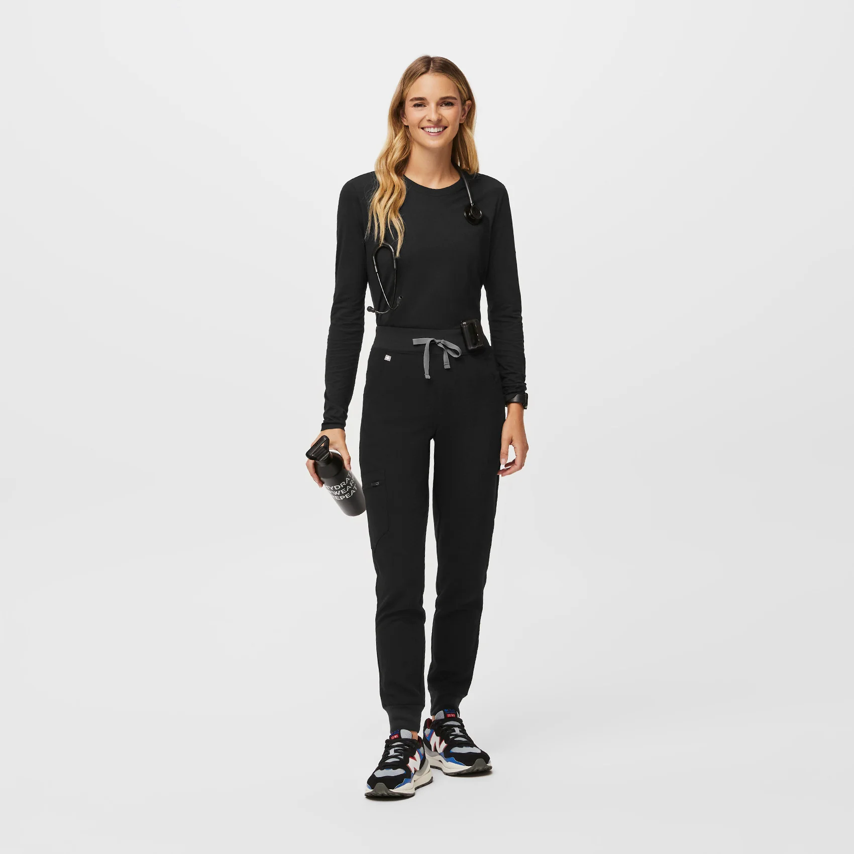 Women's Black Supersoft - Longsleeve Underscrub - Image 2