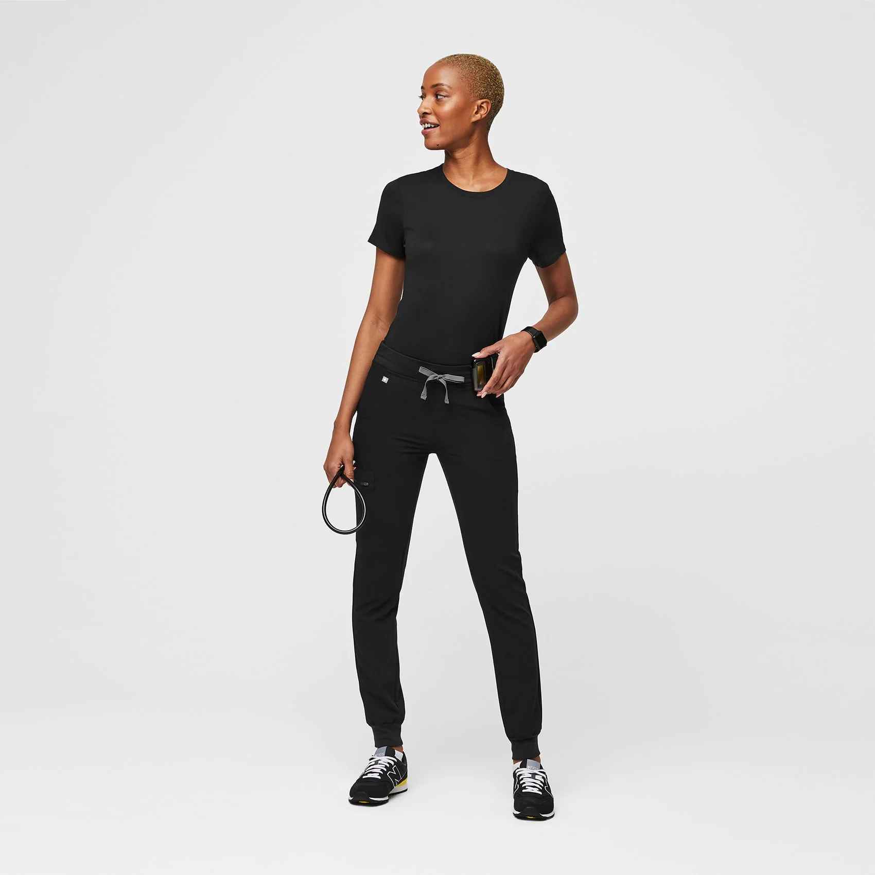 Women's Black Supersoft - Shortsleeve Underscrub - Image 2