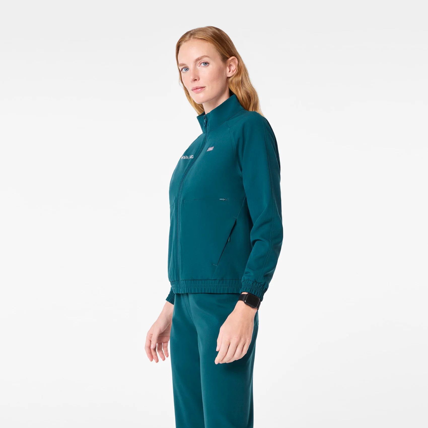 women's Caribbean Blue Sydney - Scrub Jacket - Image 3