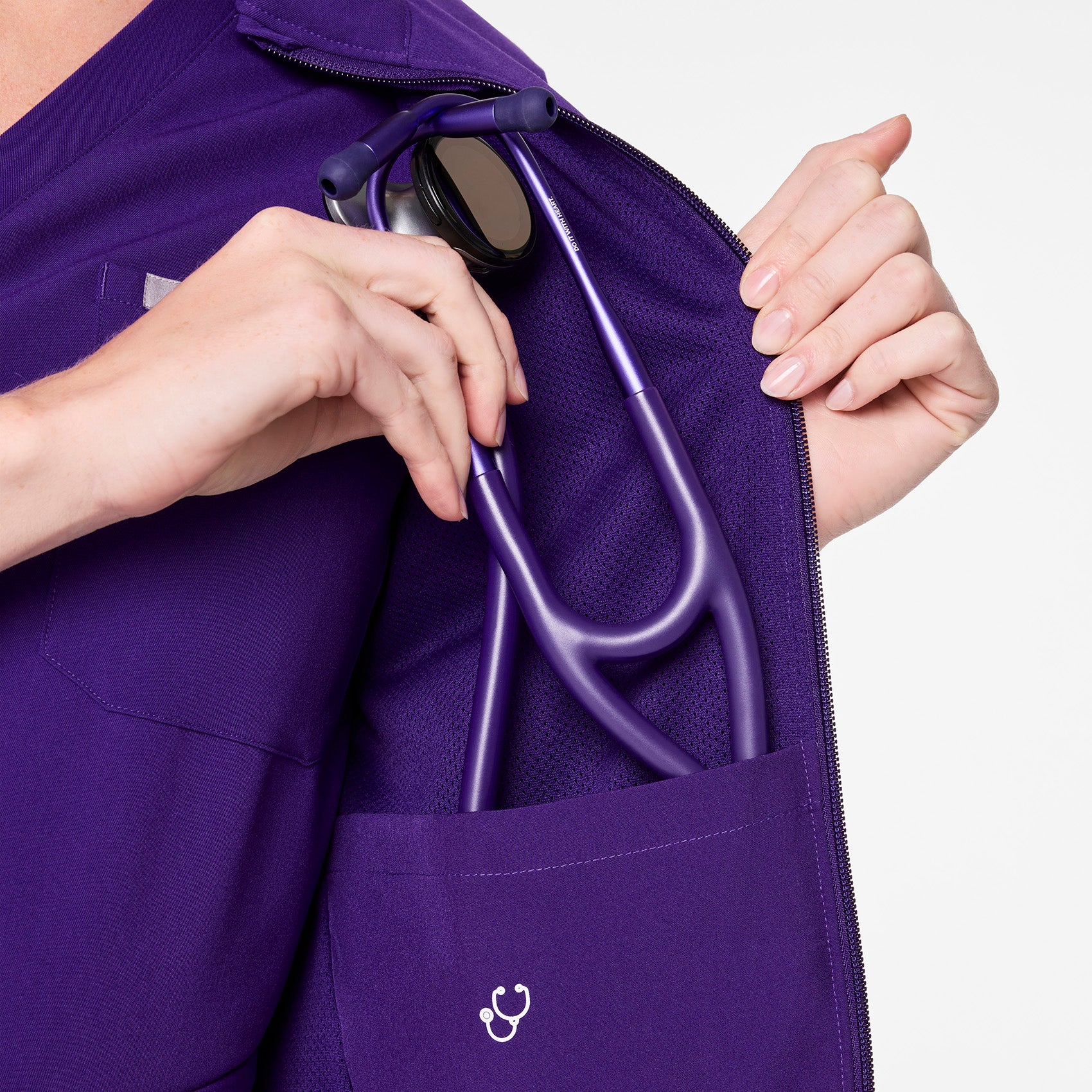 women's Purple Pulse Sydney - Scrub Jacket - Image 7