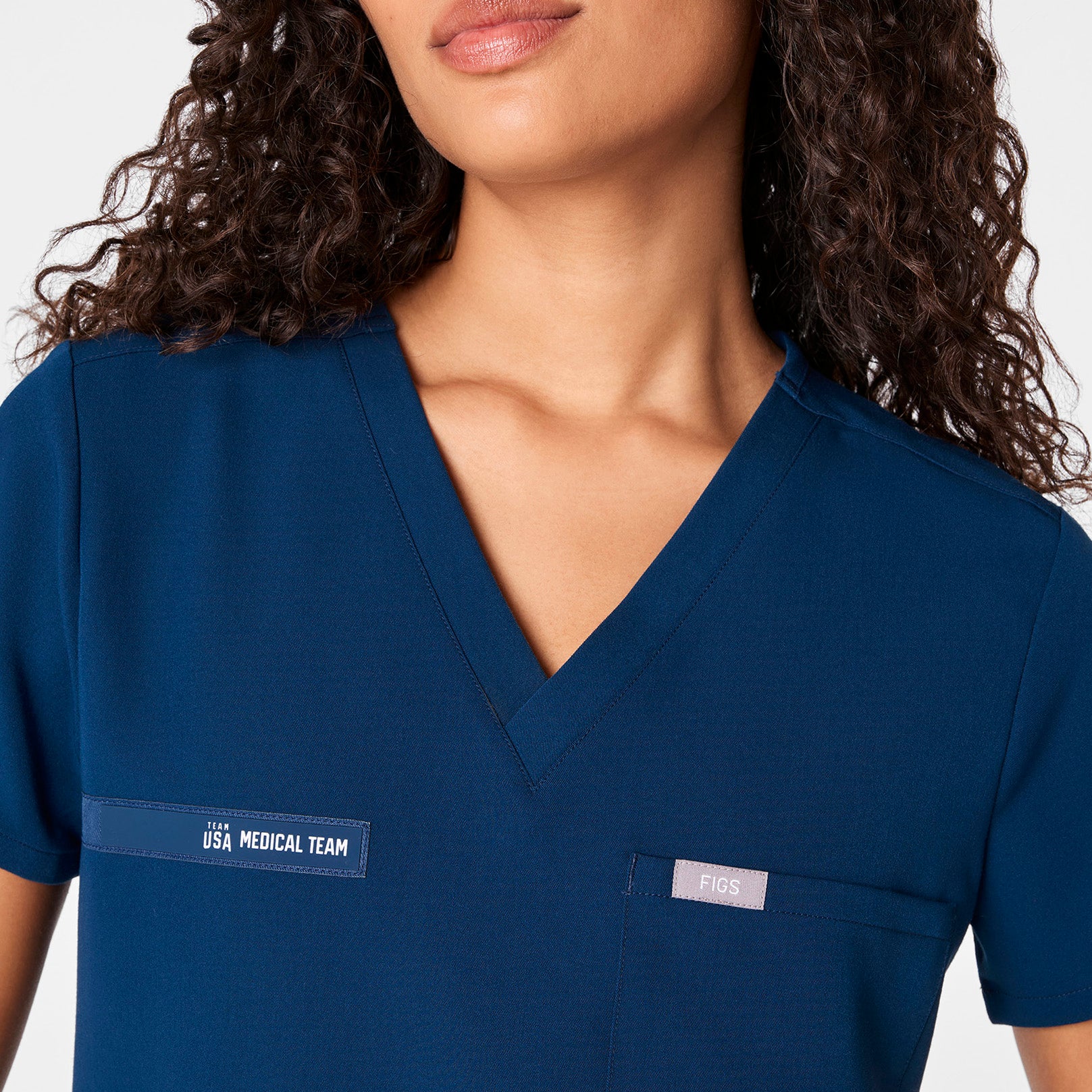 women's Team USA Blue FIGS x Team USA Catarina - One-Pocket Scrub Top™ - Image 6