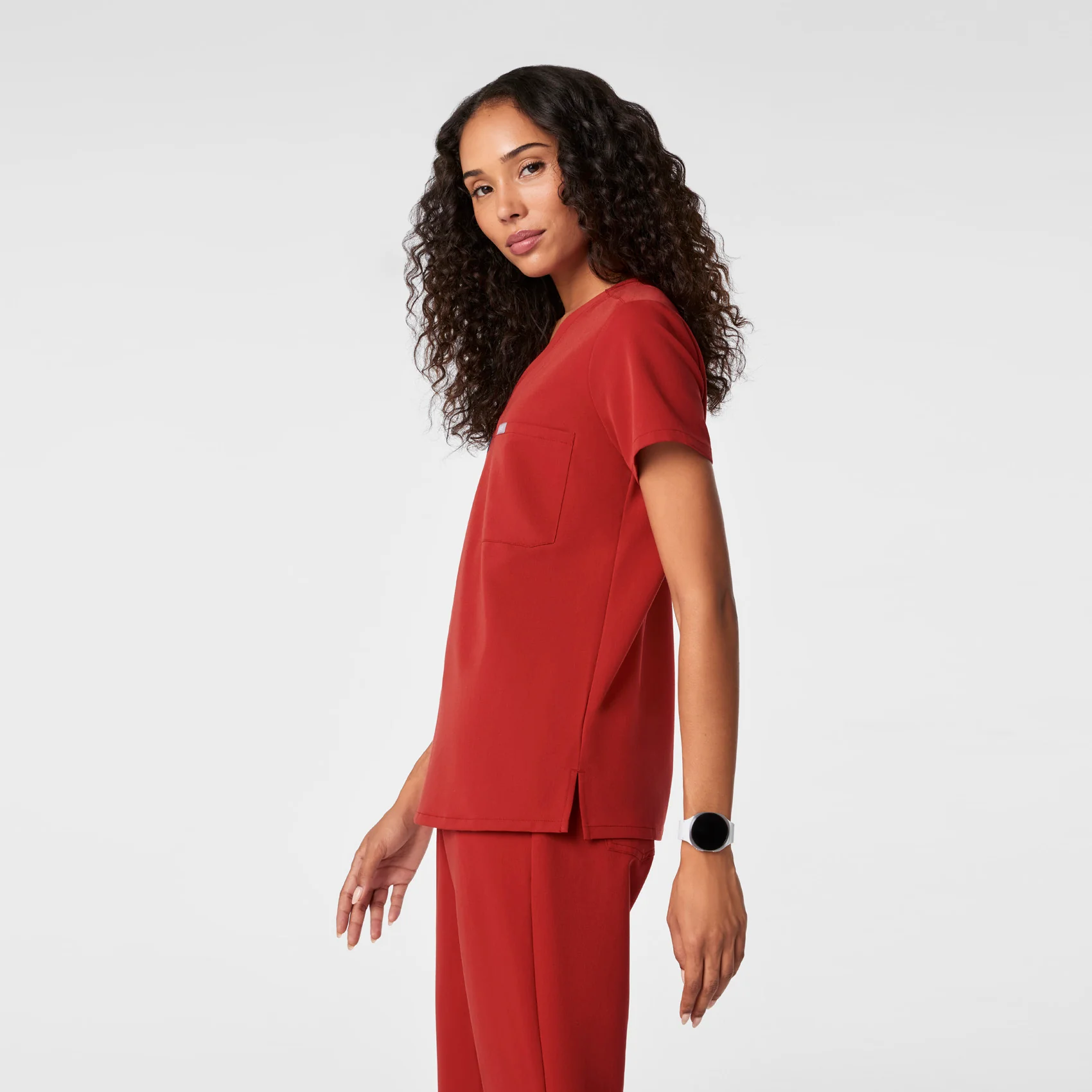women's Team USA Red FIGS x Team USA Catarina - One-Pocket Scrub Top™ - Image 3