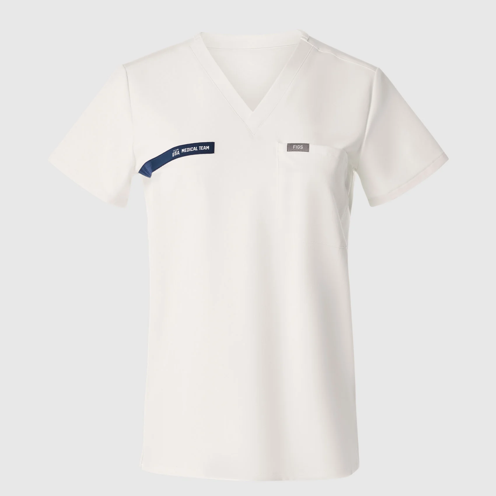 women's Off White FIGS x Team USA Catarina Petite - One-Pocket Scrub Top™ - Image 8
