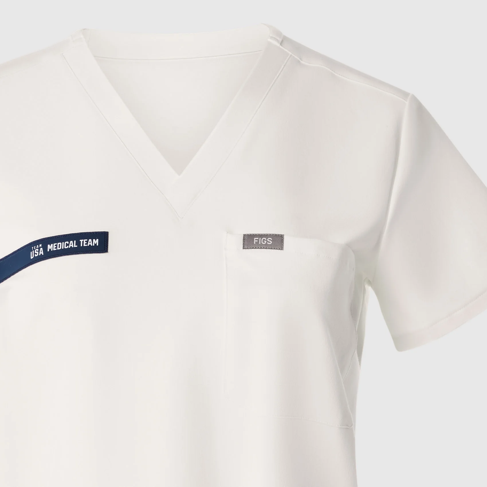 women's Off White FIGS x Team USA Catarina Petite - One-Pocket Scrub Top™ - Image 9
