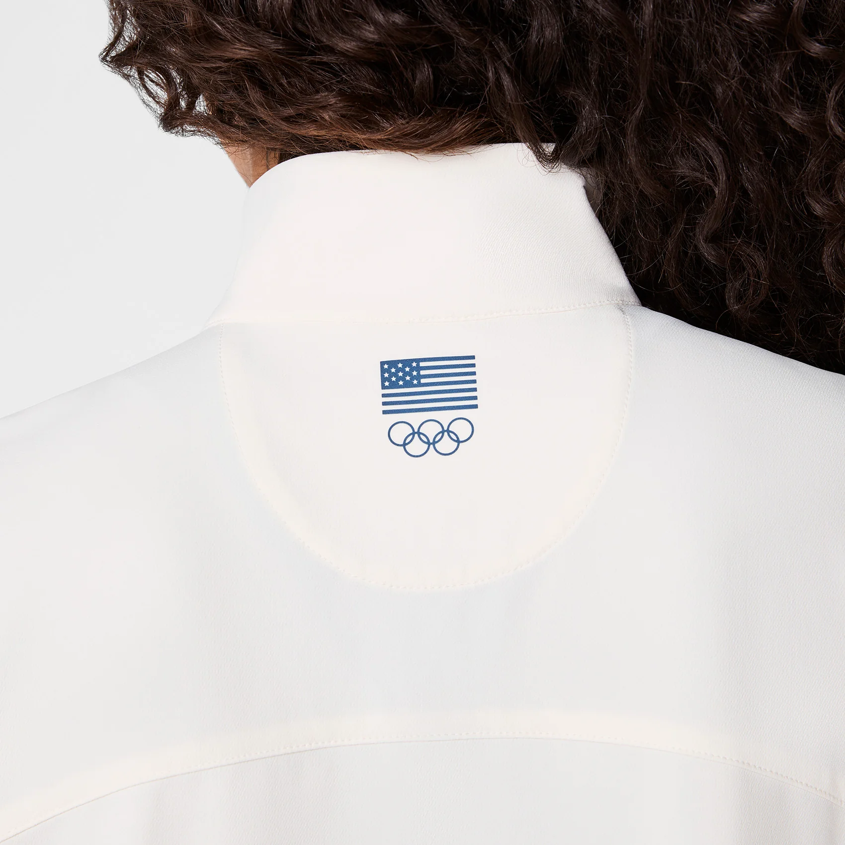 women's Off White FIGS x Team USA FIBREx Mock Neck - Scrub Top - Image 5