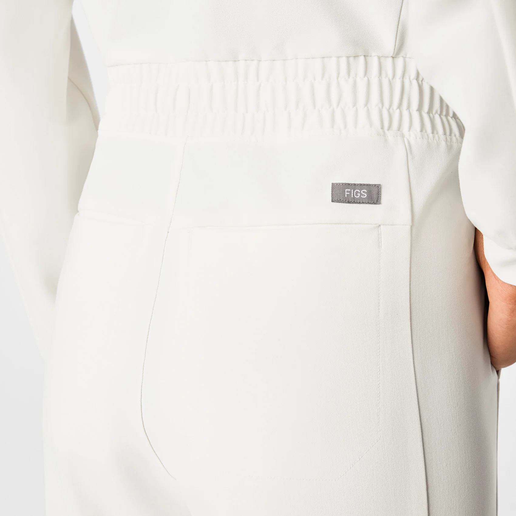 women's Off White FIGS x Team USA Longsleeve Straight Leg - Petite Scrubjumpsuit™ - Image 8