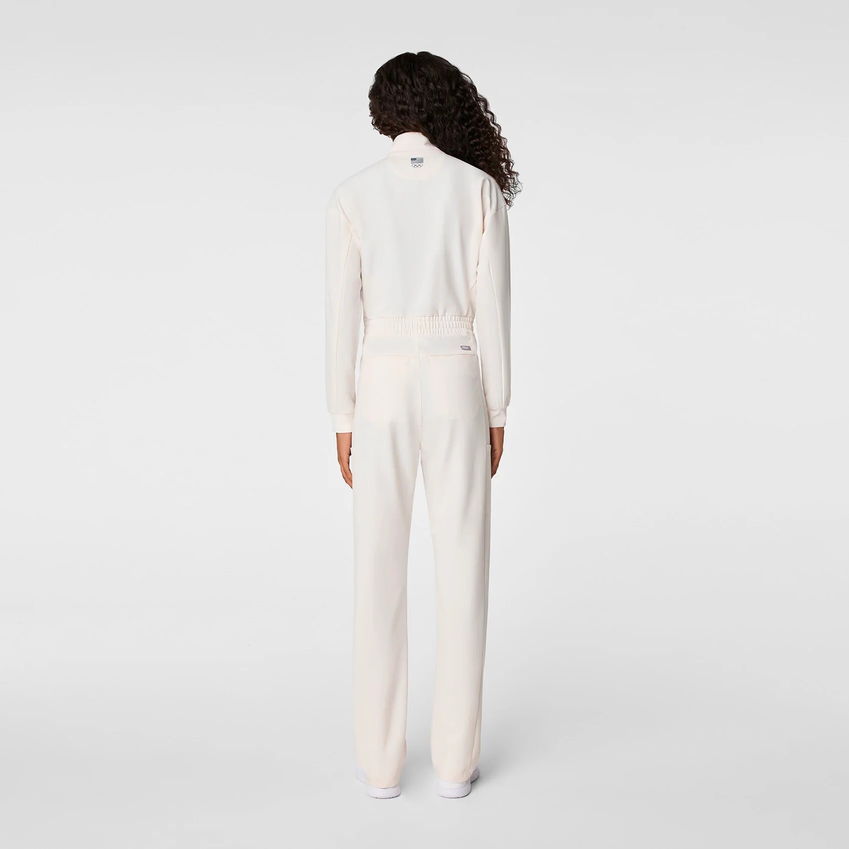 women's Off White FIGS x Team USA Longsleeve Straight Leg - Scrubjumpsuit™ - Image 2