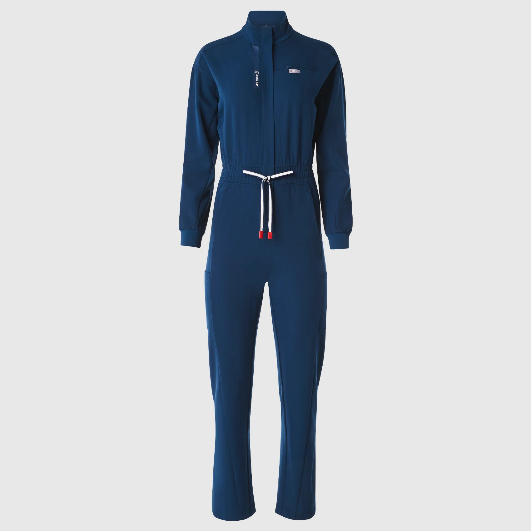 women's Team USA Blue FIGS x Team USA Longsleeve Straight Leg - Tall Scrubjumpsuit™ - Image 10
