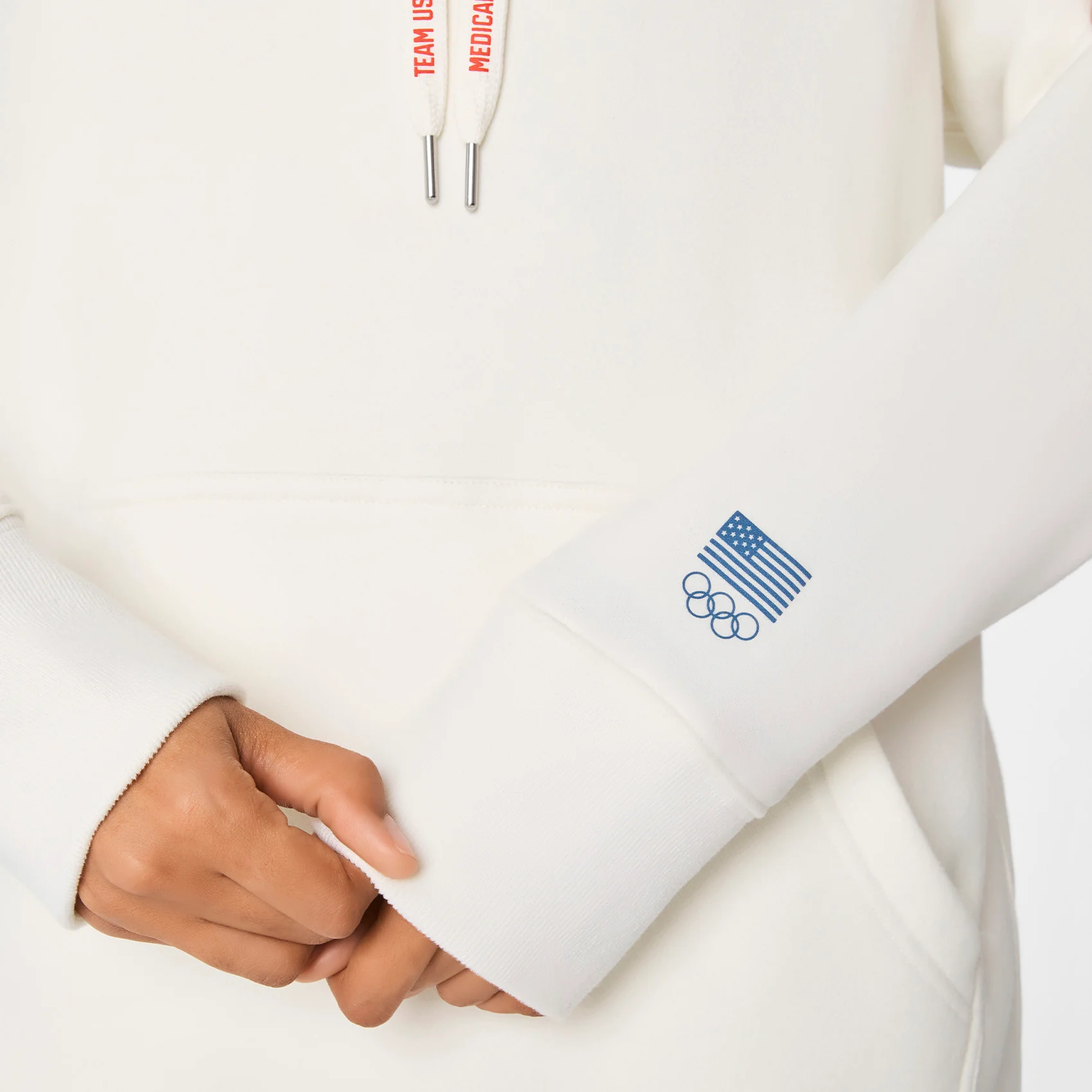 women's Off White FIGS x Team USA Off-Shift Oversized Fleece - Hoodie Sweatshirt™ - Image 9