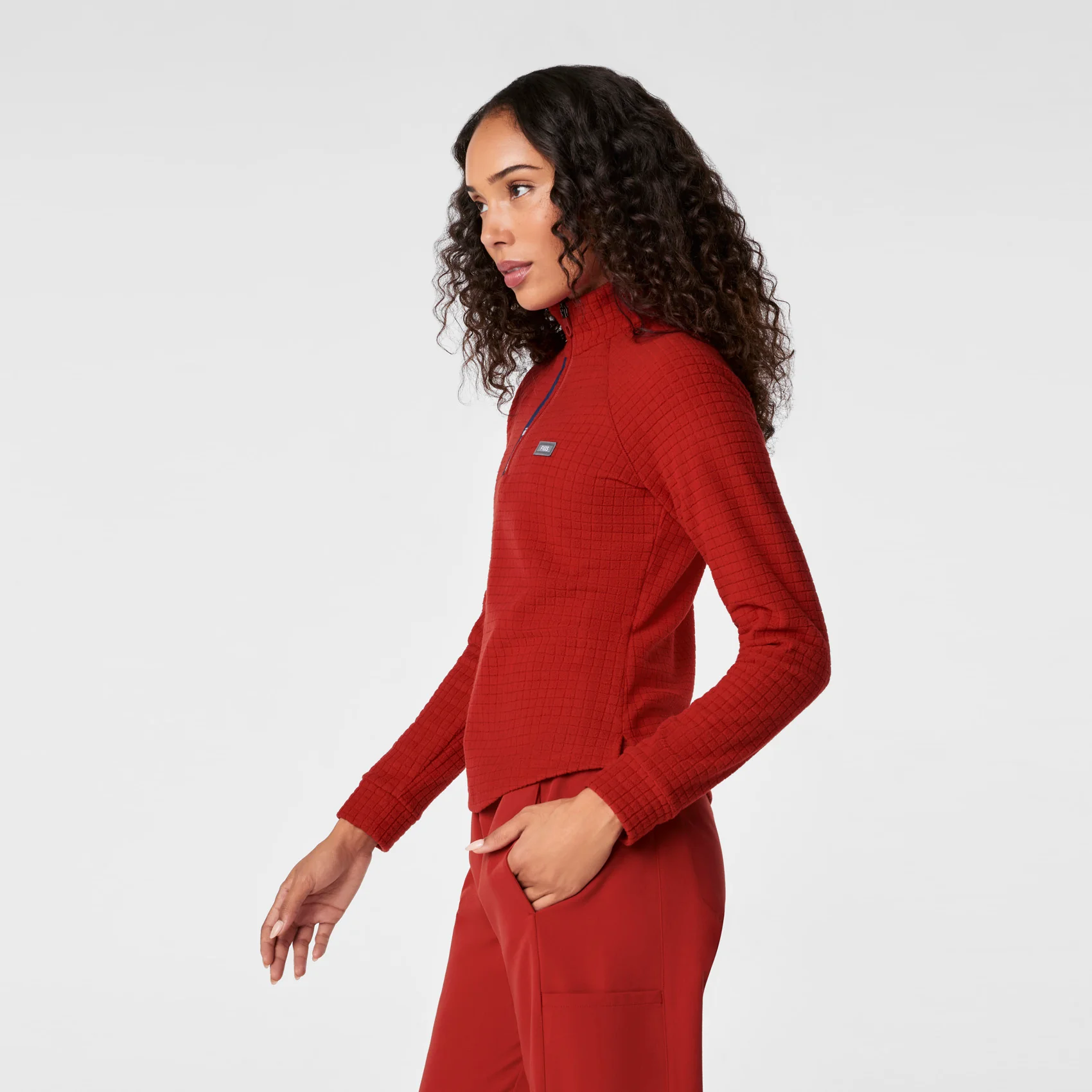 women's Team USA Red FIGS x Team USA On-Shift - Fleece ¼ Zip Top™ - Image 4