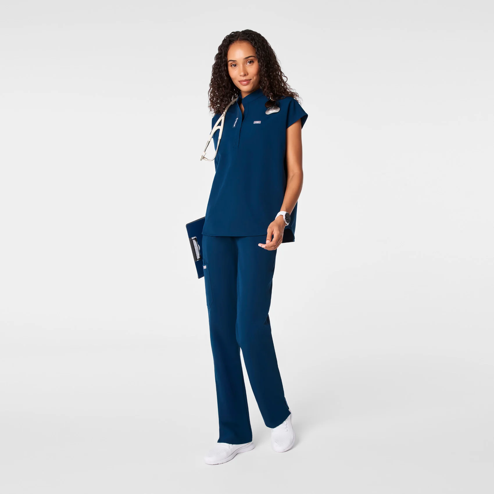 women's Team USA Blue FIGS x Team USA Rafaela - Oversized Scrub Top™ - Image 2