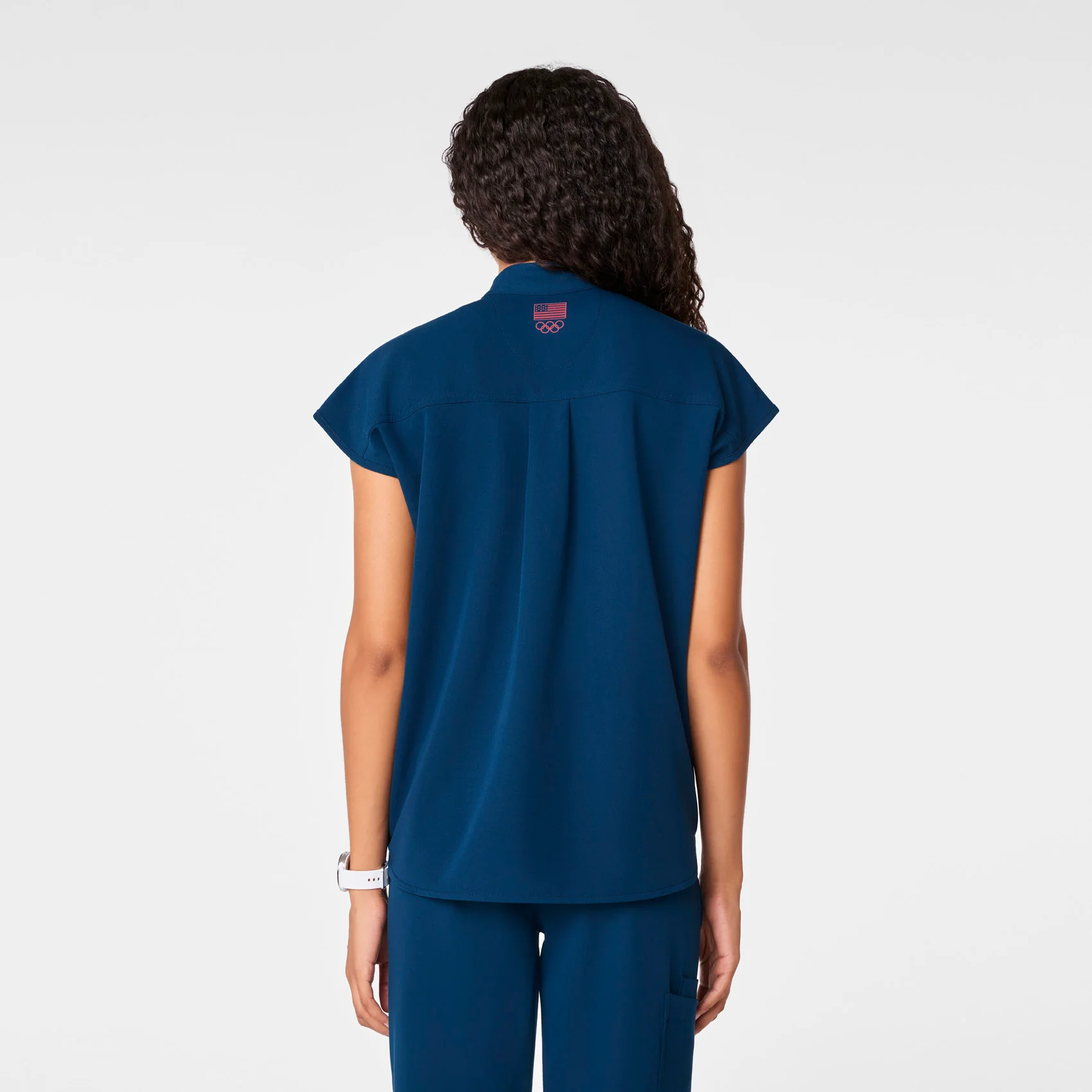 women's Team USA Blue FIGS x Team USA Rafaela - Oversized Scrub Top™ - Image 4