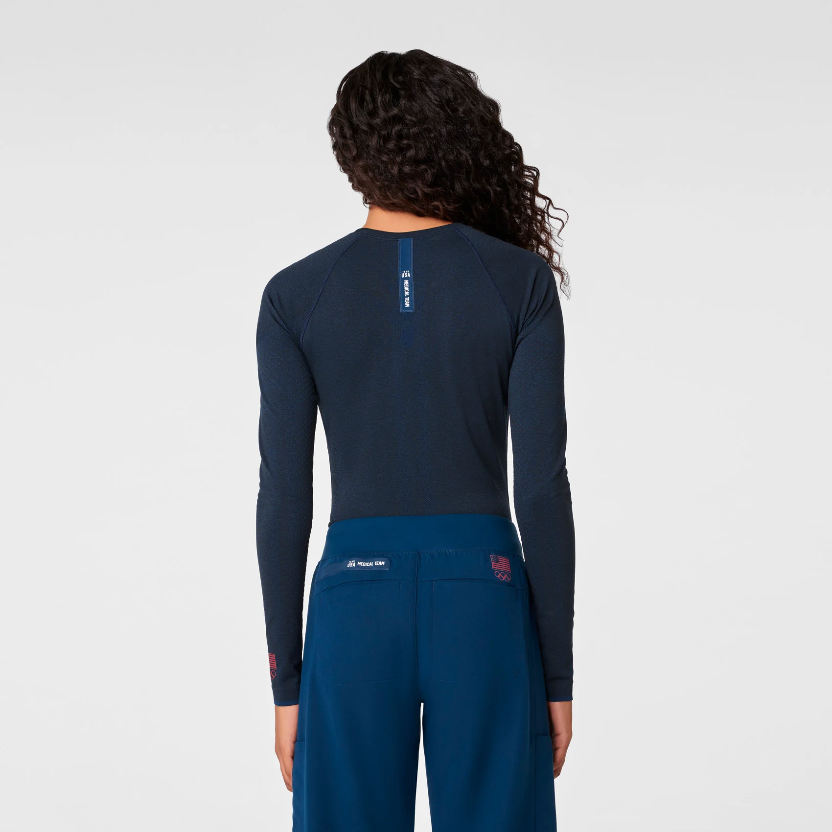 women's Team USA Blue FIGS x Team USA Salta Seamless - Longsleeve Underscrub - Image 4