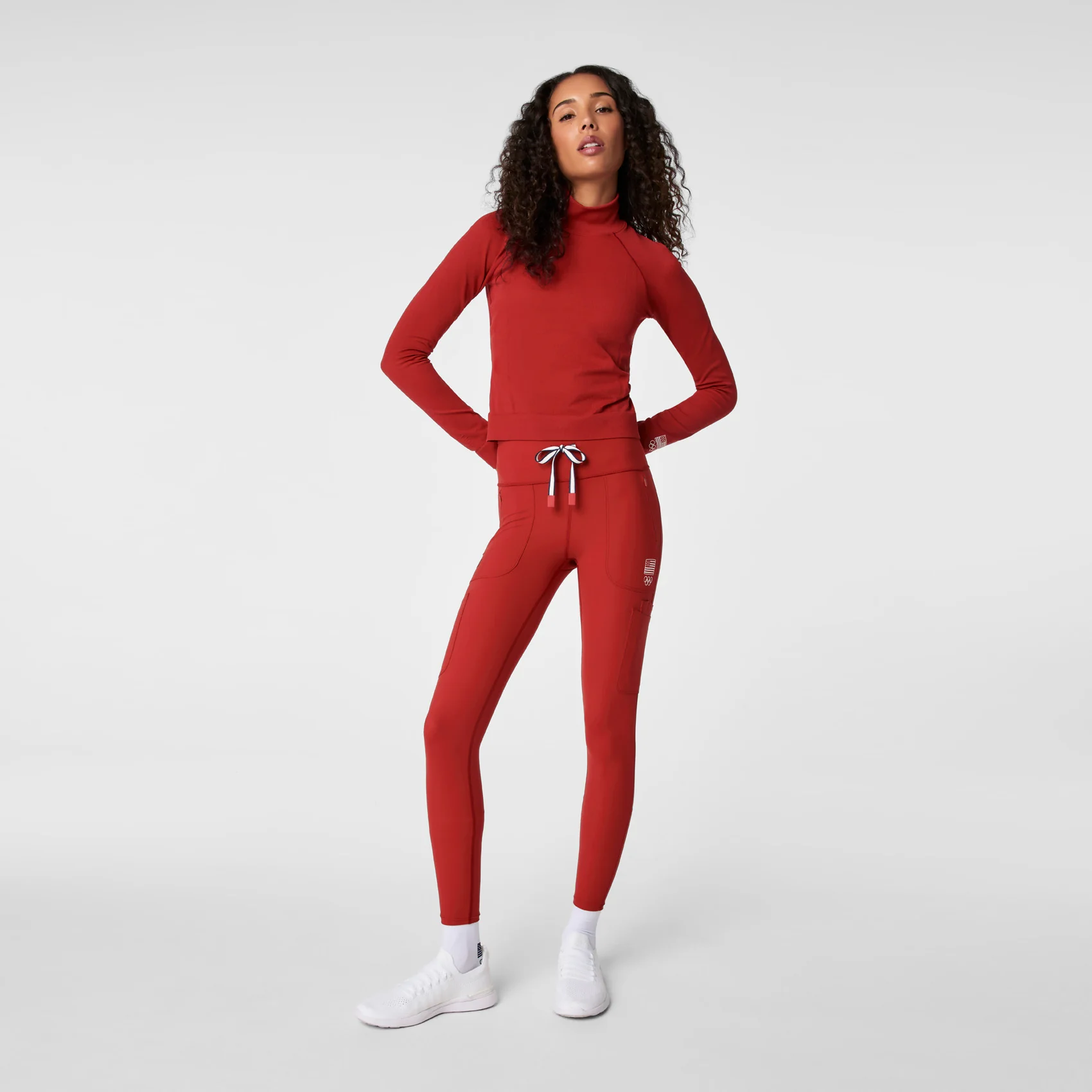 women's Team USA Red FIGS x Team USA - ScrubLegging™ - Image 2