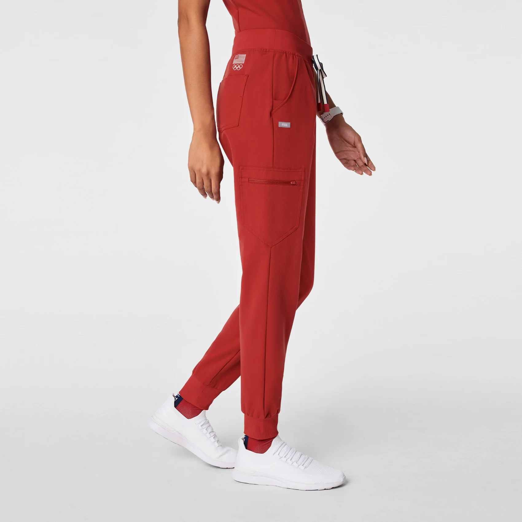 women's Team USA Red FIGS x Team USA Zamora - Jogger Scrub Pant™ - Image 3