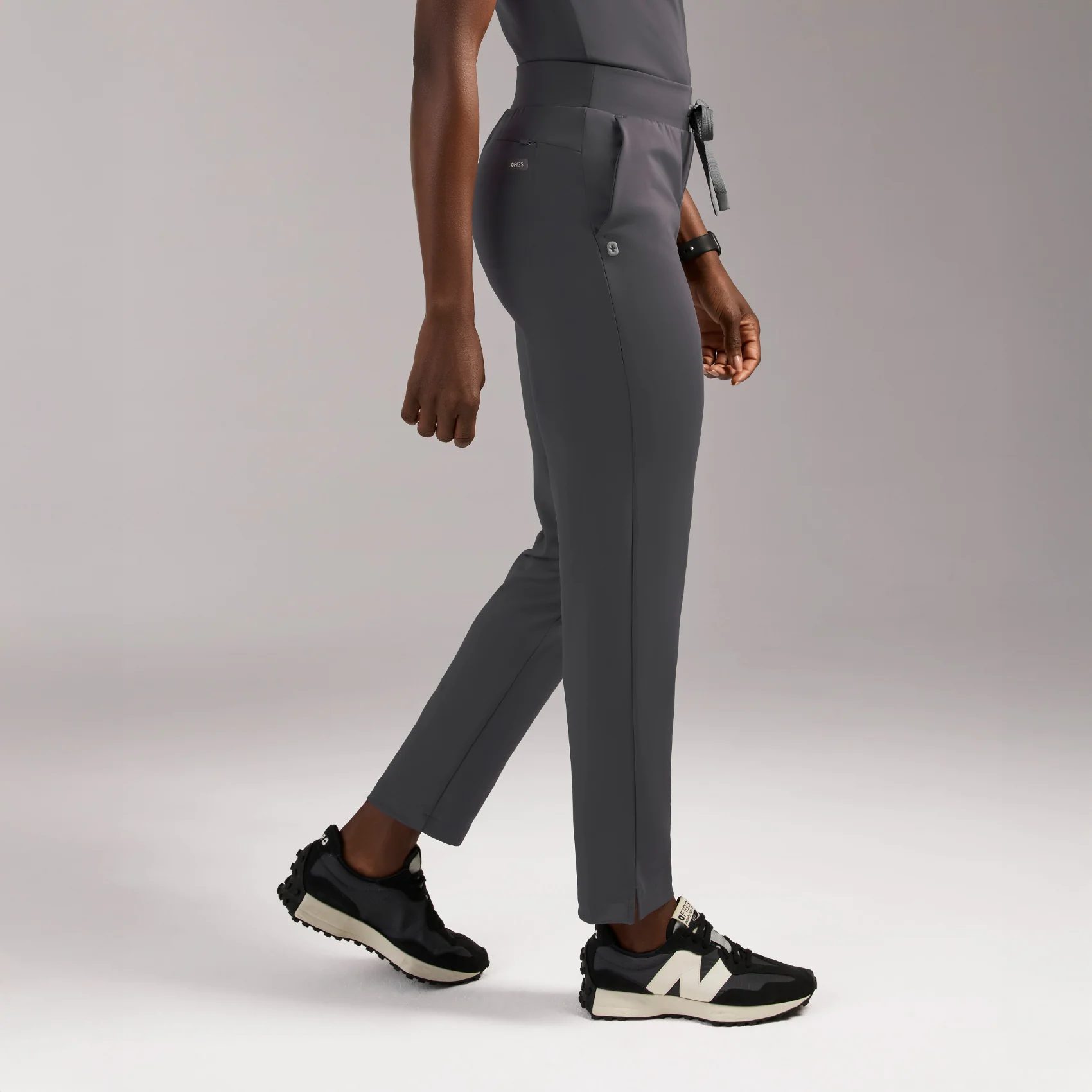 women's Charcoal Tena FORMx Slim Tapered - Scrub Pant™ - Image 3