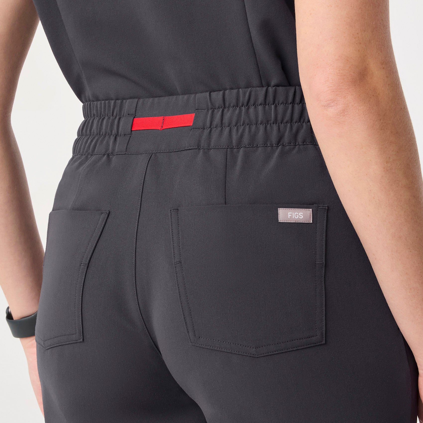 women's Charcoal High Waisted Uman Relaxed - Jogger Scrub Pant - Image 5