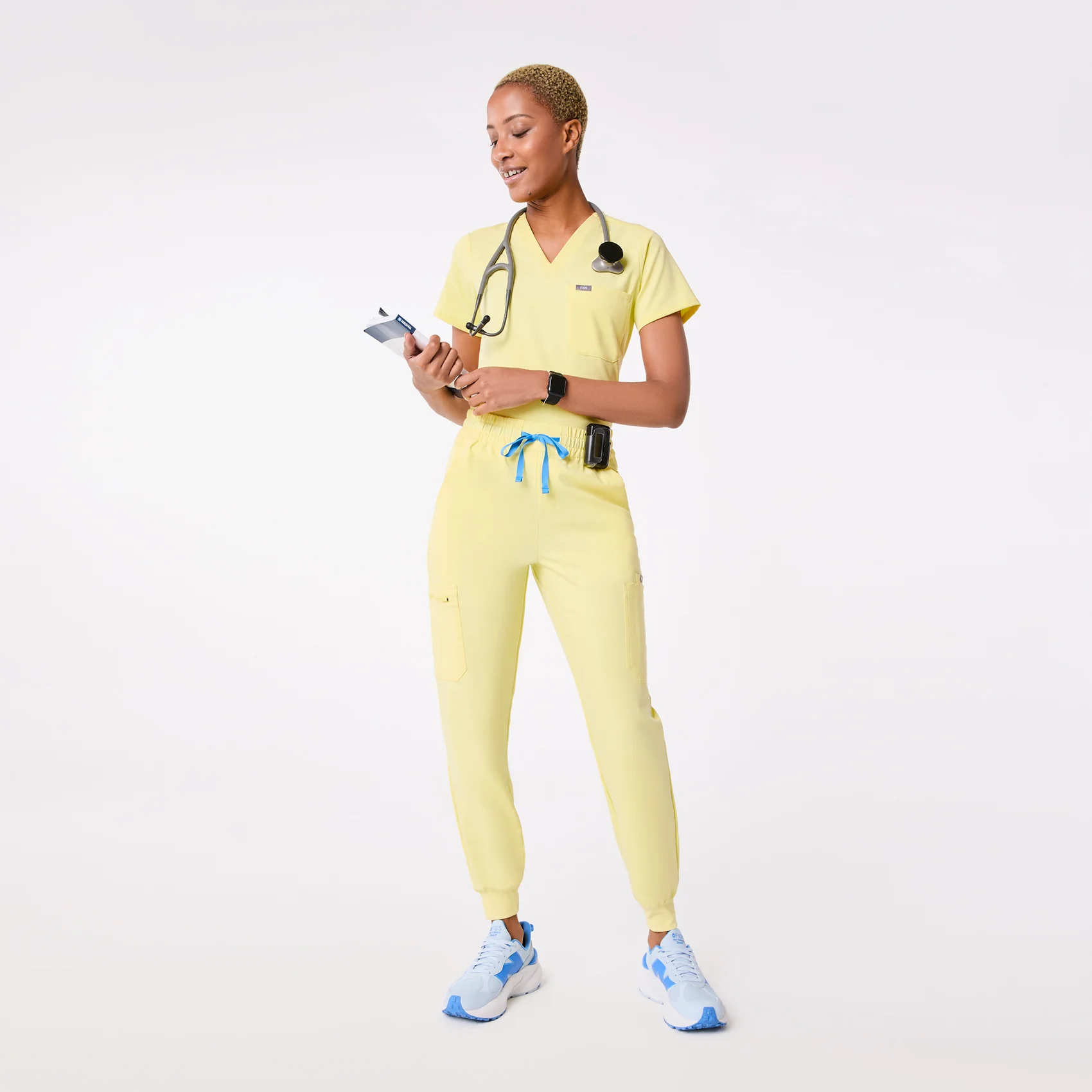 women's Sunlight High Waisted Uman Relaxed - Petite Jogger Scrub Pant - Image 2