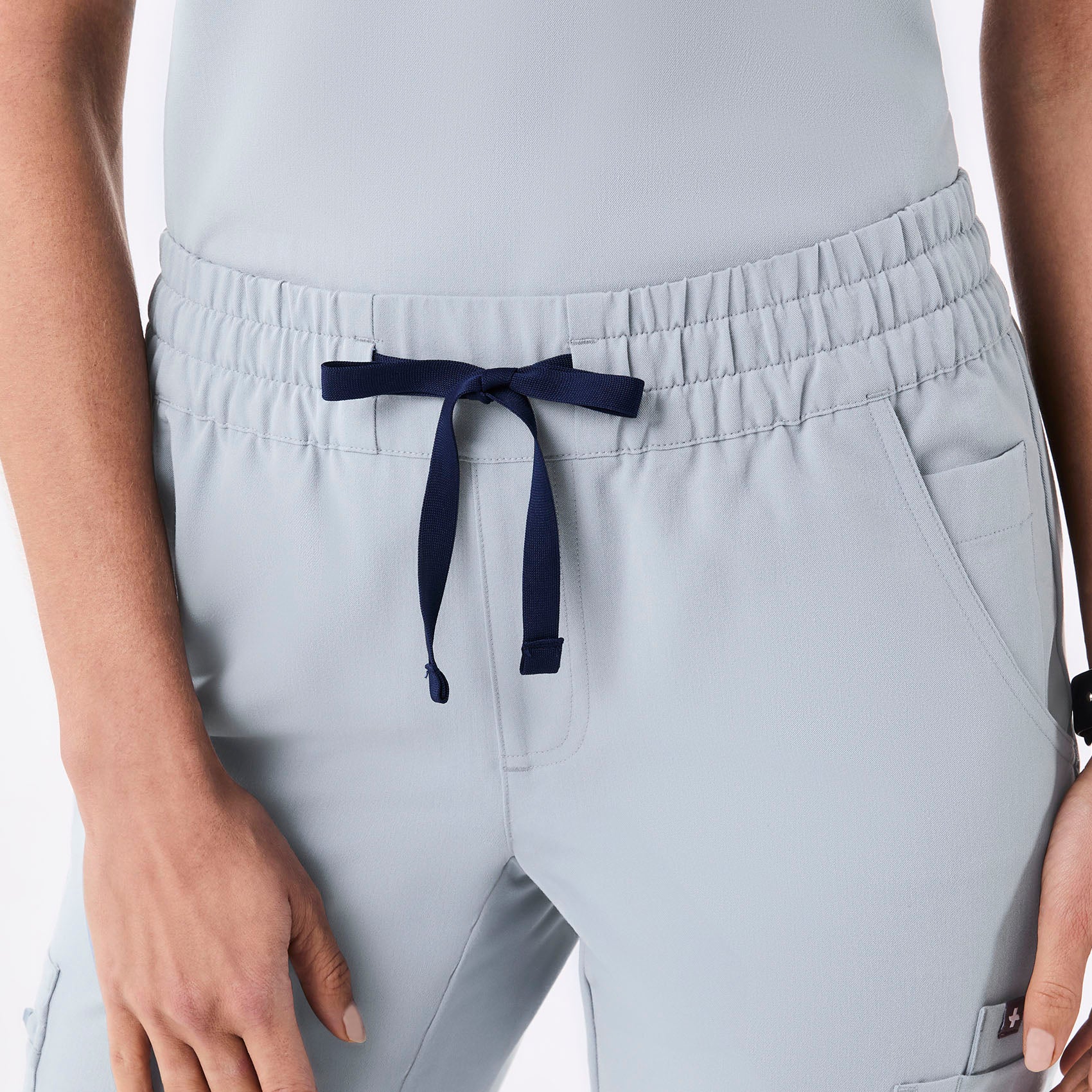 women's Dusty Blue High Waisted Uman Relaxed - Tall Jogger Scrub Pant - Image 6