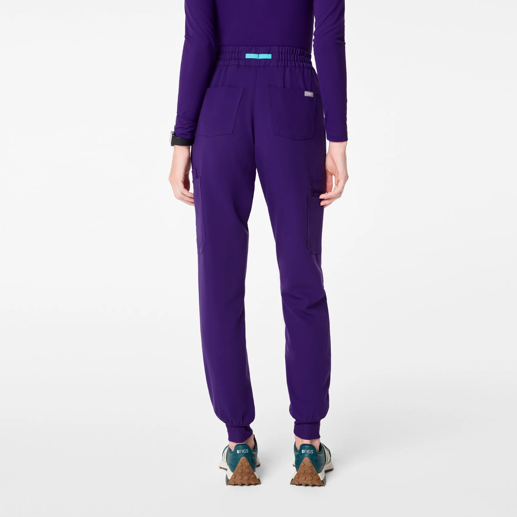 women's Purple Pulse High Waisted Uman Relaxed - Tall Jogger Scrub Pant - Image 4
