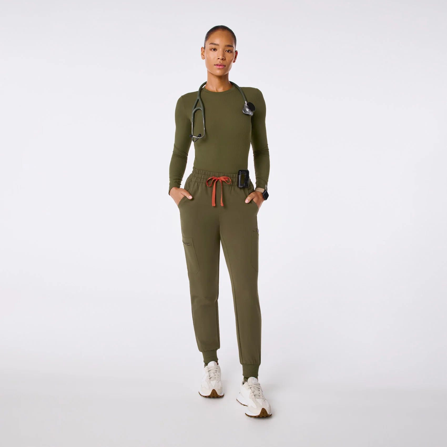 women's Spruce High Waisted Uman Relaxed - Tall Jogger Scrub Pant - Image 2
