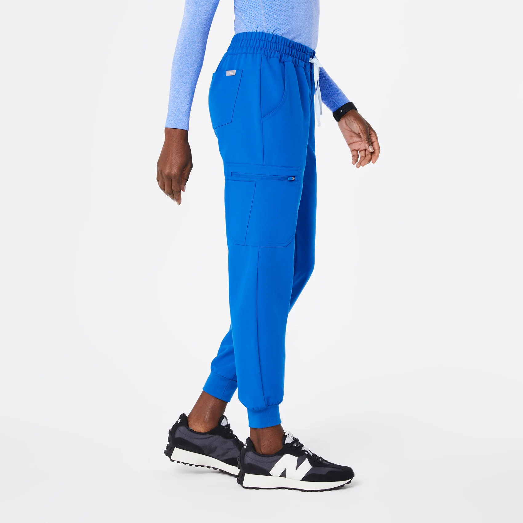 women's Royal Blue Uman Relaxed - Jogger Scrub Pants - Image 3