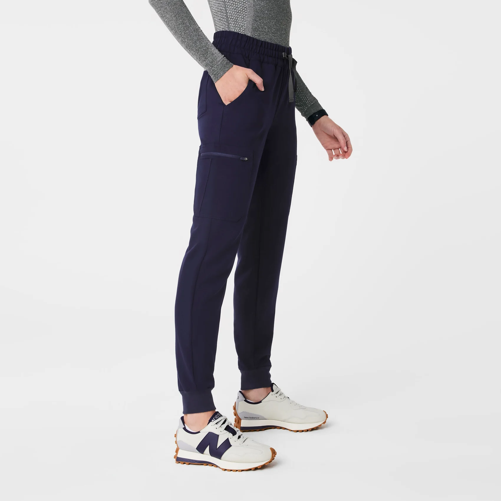 women's Navy Uman Relaxed - Tall Jogger Scrub Pants - Image 3
