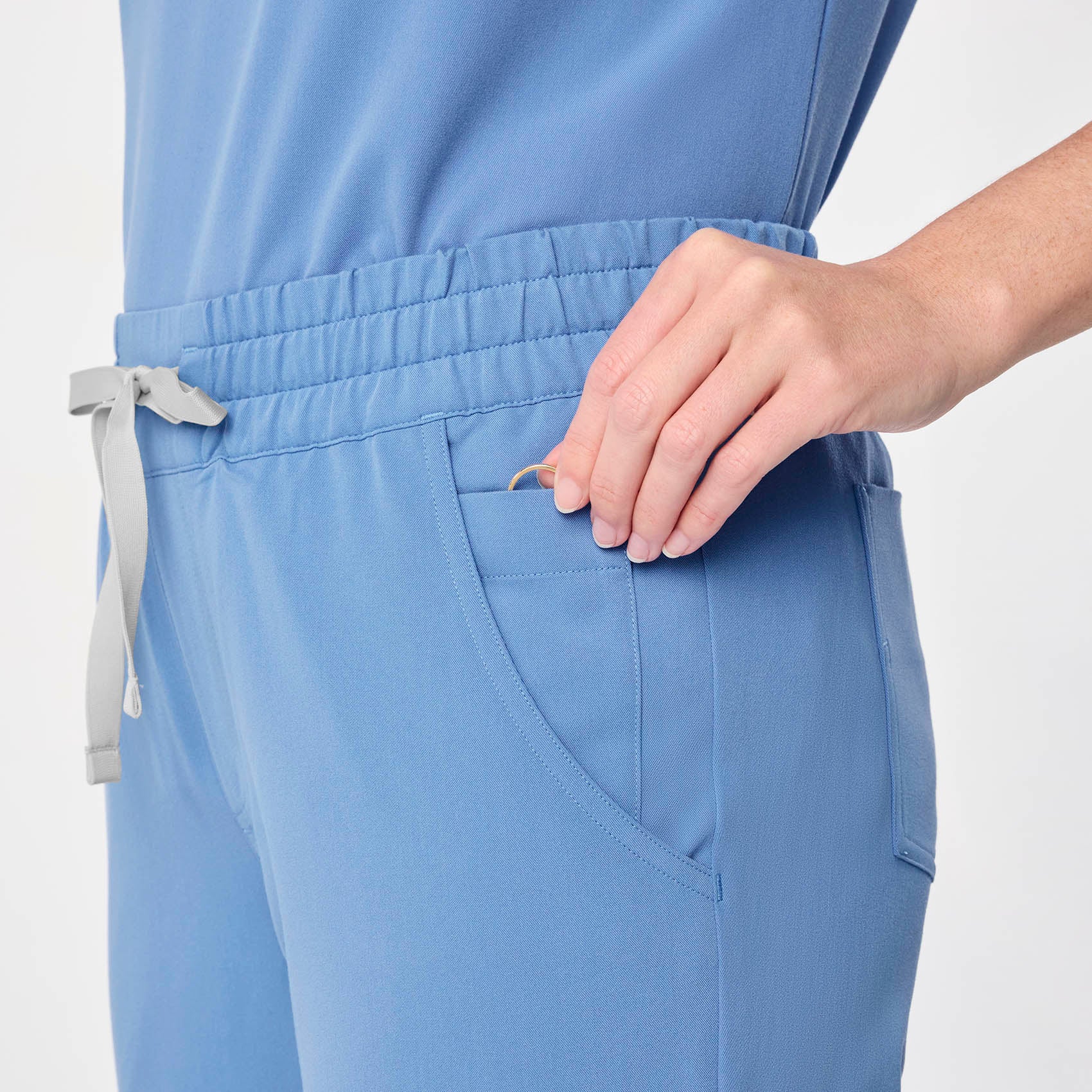 women's Ceil Blue Uman Relaxed - Tall Jogger Scrub Pant - Image 7