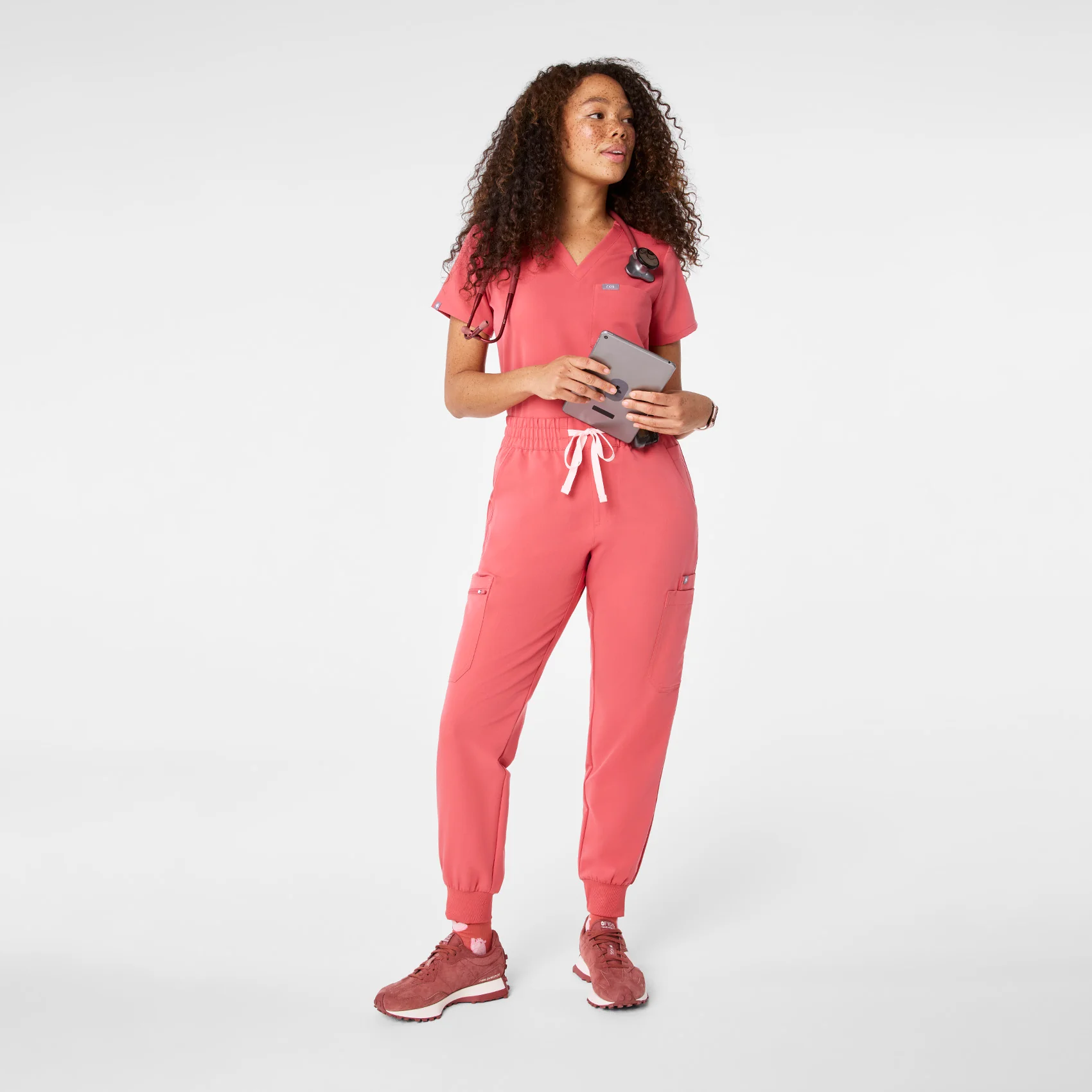 women's Pulmonary Pink Uman Relaxed - Tall Jogger Scrub Pant - Image 2