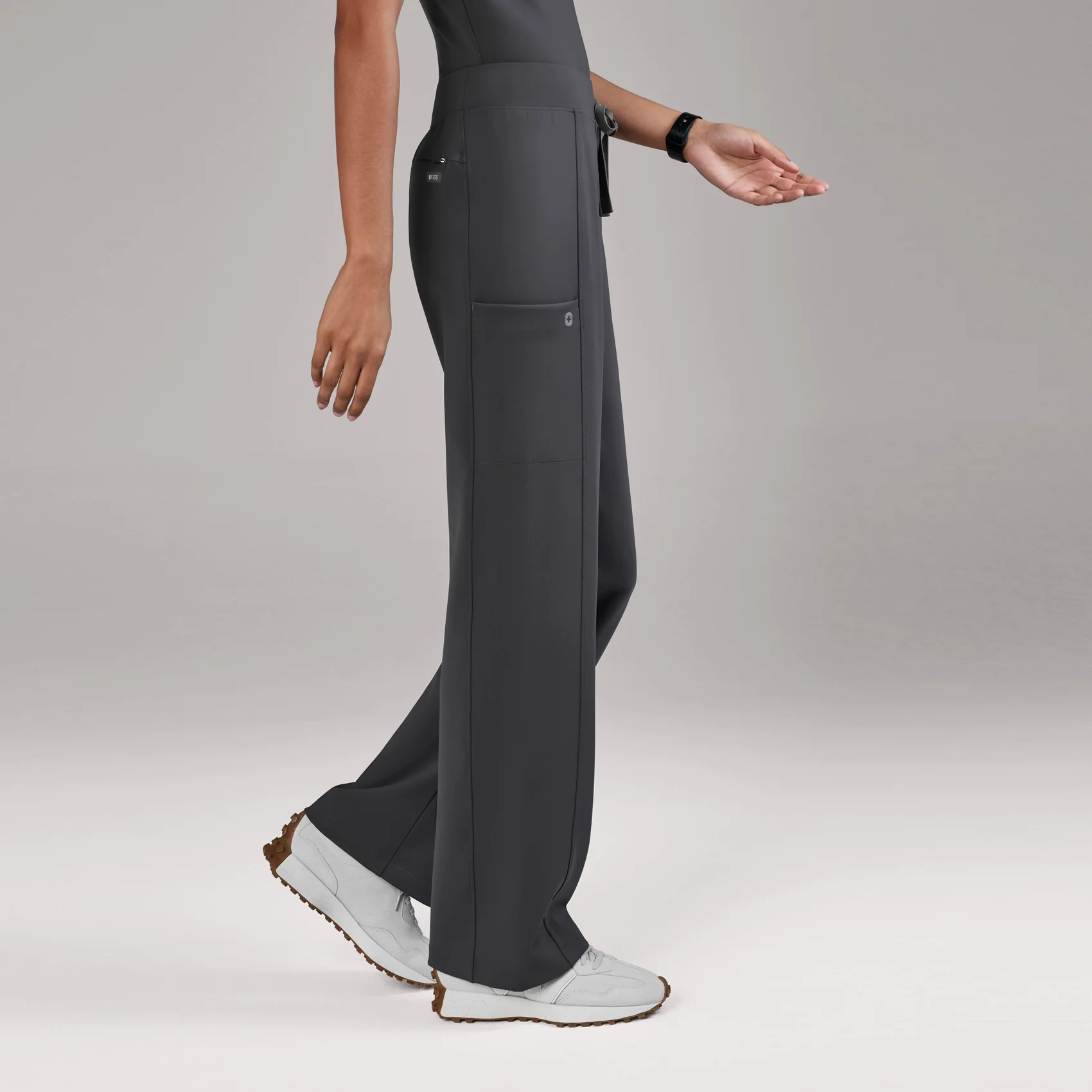 women's Charcoal Valle FORMx Straight Leg - Scrub Pant - Image 3