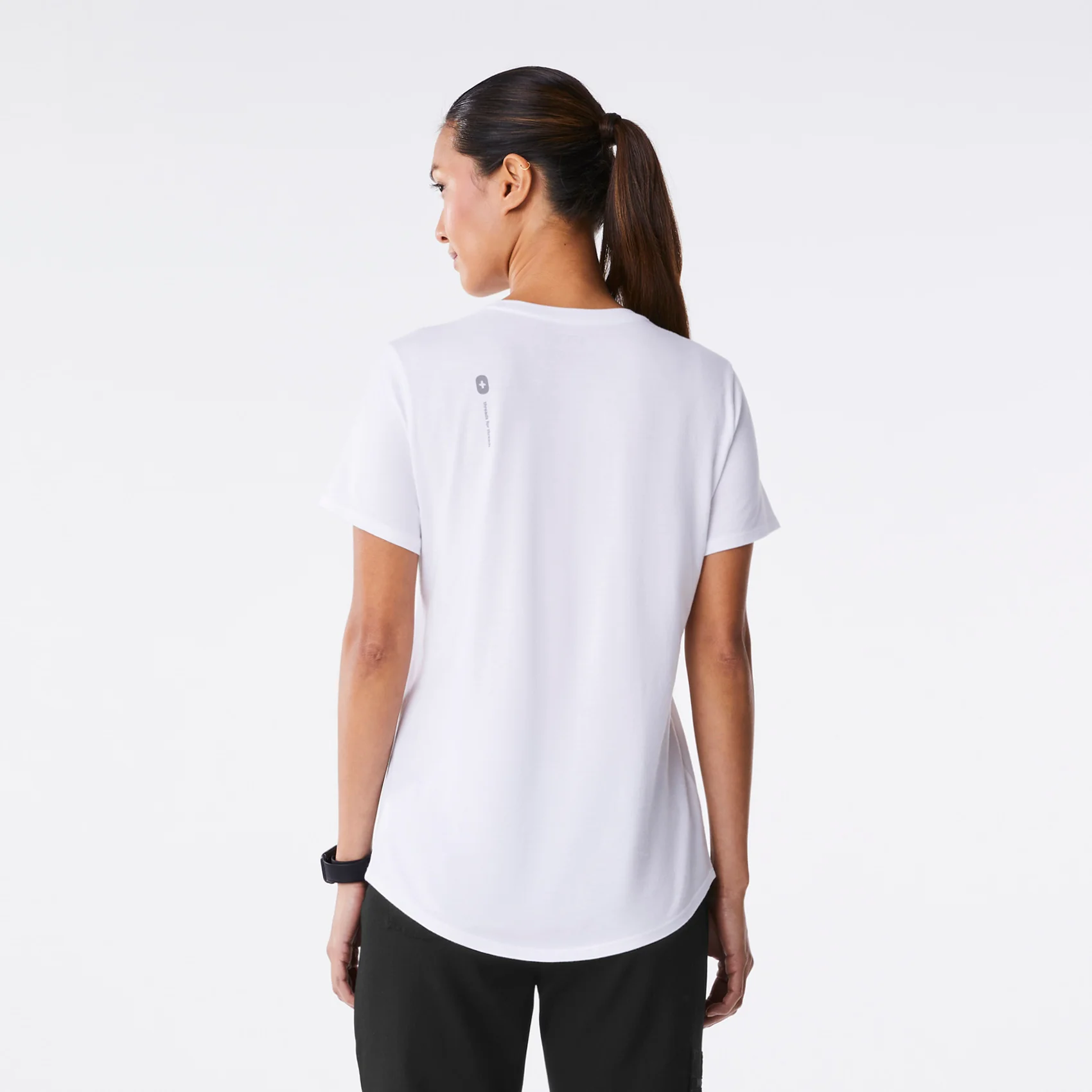 women's White Veterinarian Supersoft - Shortsleeve Underscrub - Image 4