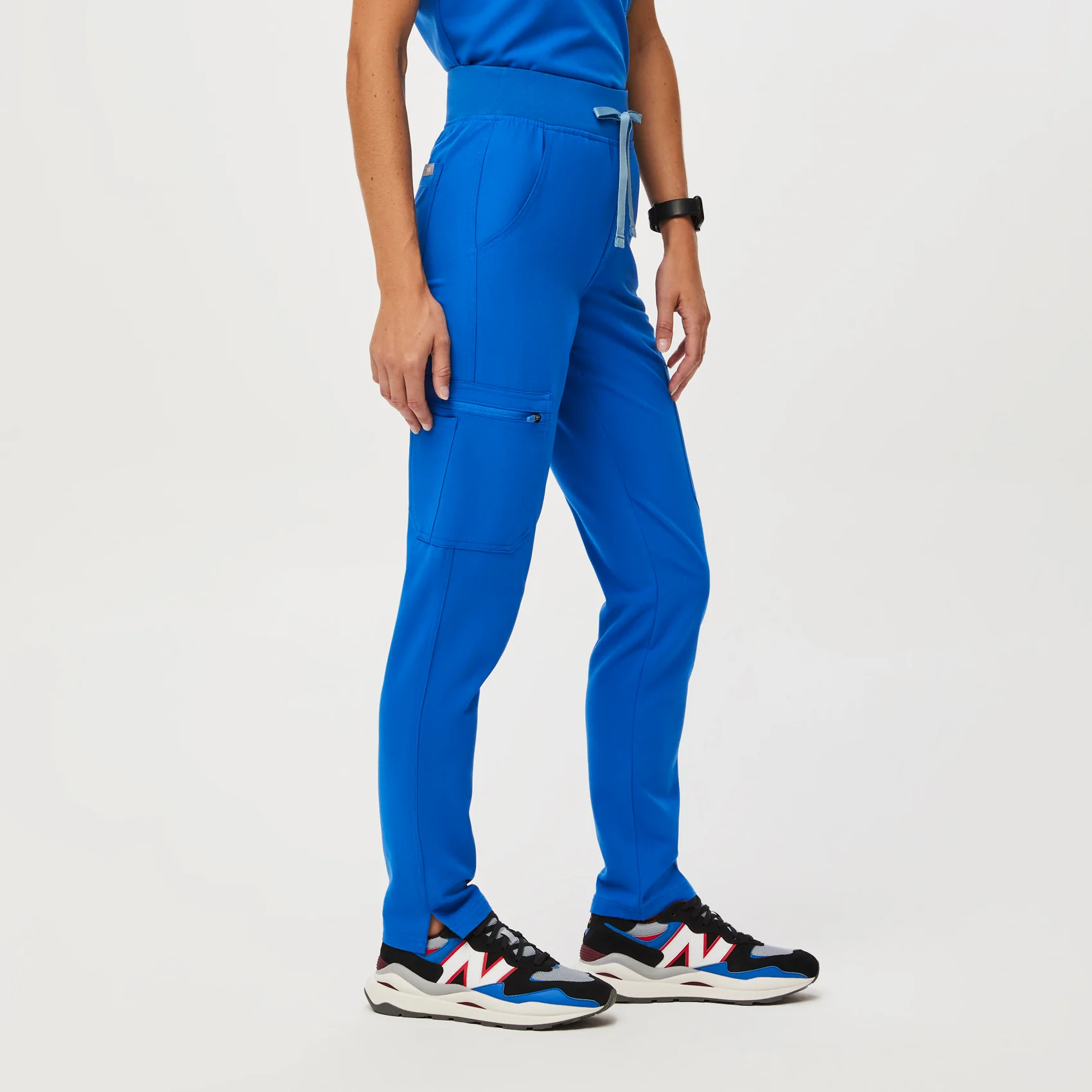 women's Royal Blue Yola™ High Waisted 2.0 - Petite Skinny Scrub Pants - Image 3